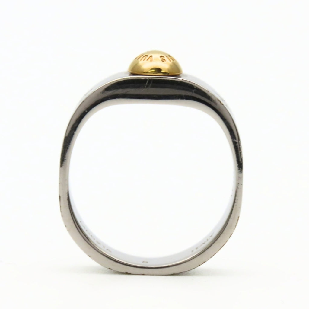 Louis Vuitton Silver Metal Band Ring