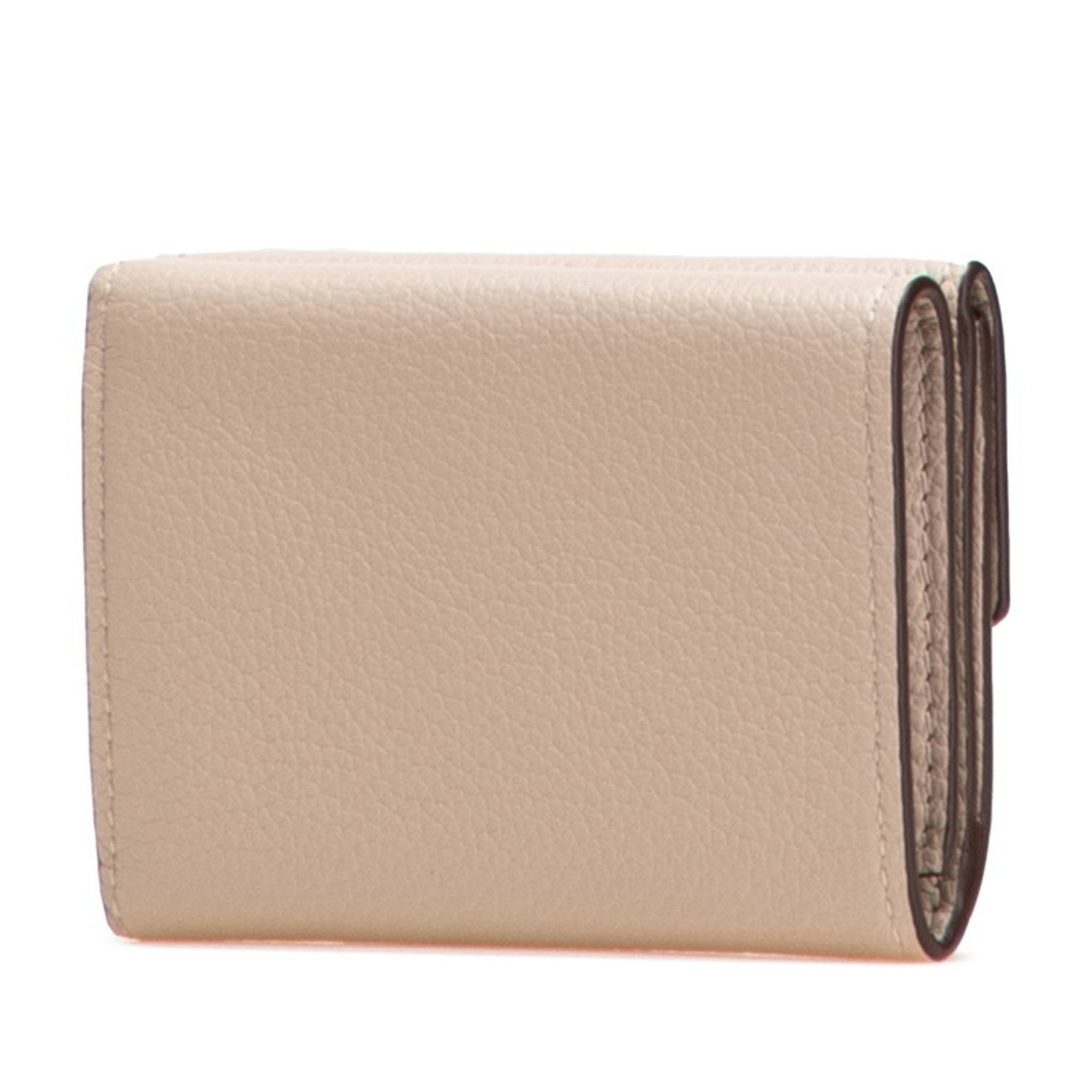 Louis Vuitton Grayish Leather Wallet (Tri-Fold)
