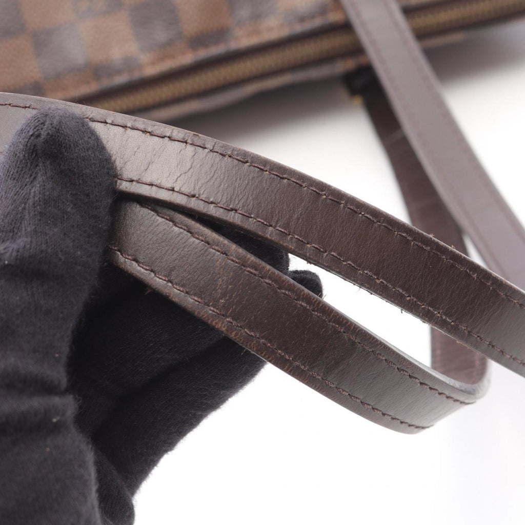 Louis Vuitton Brown Coated Canvas Leather Tote Bag