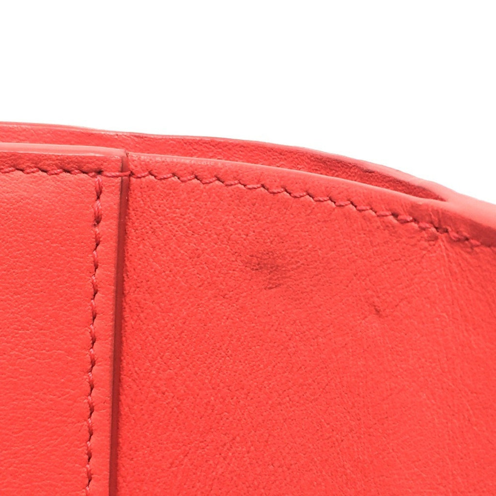 Louis Vuitton Red Color Leather Wallet (Tri-Fold)