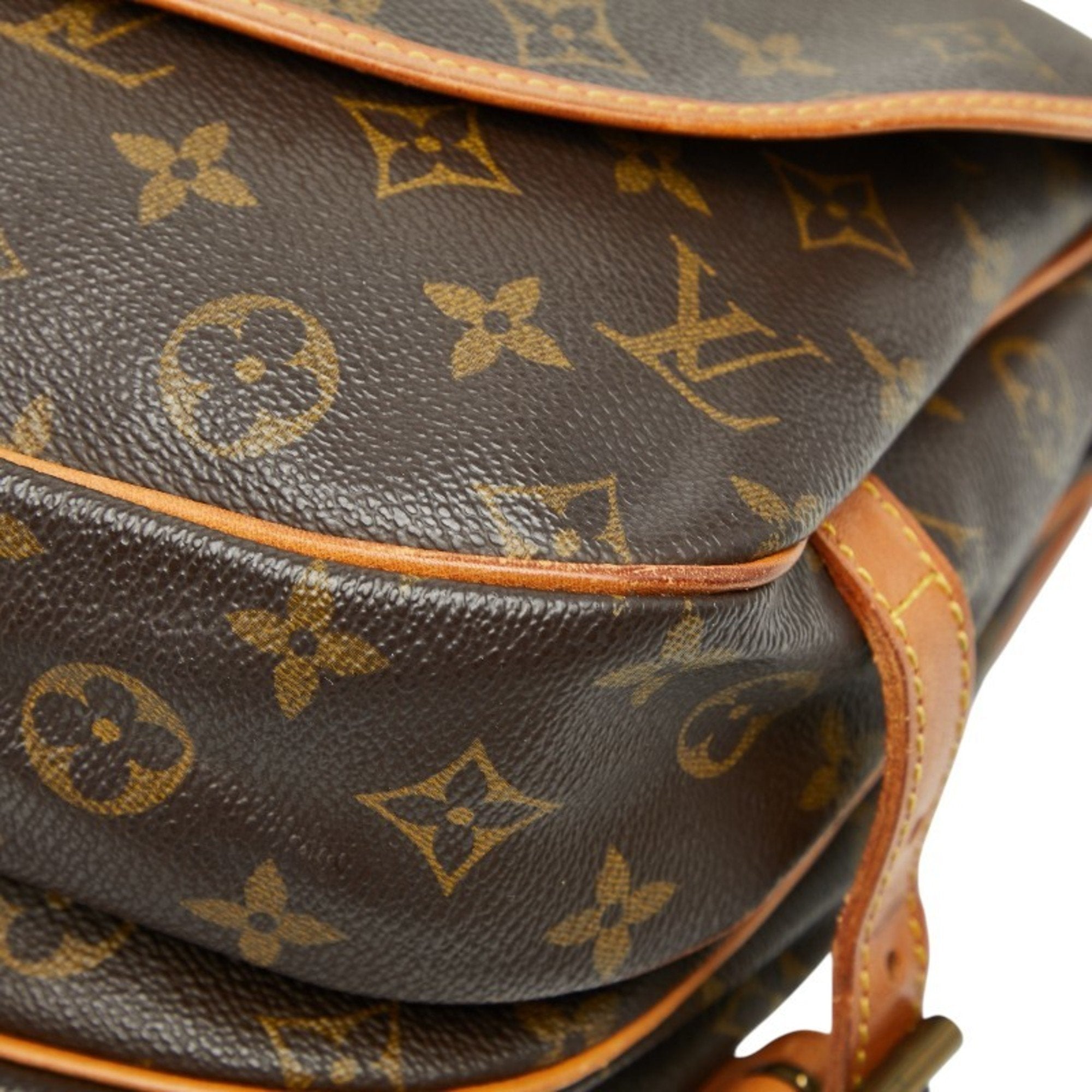 Louis Vuitton Brown Pvc Leather Shoulder Bag