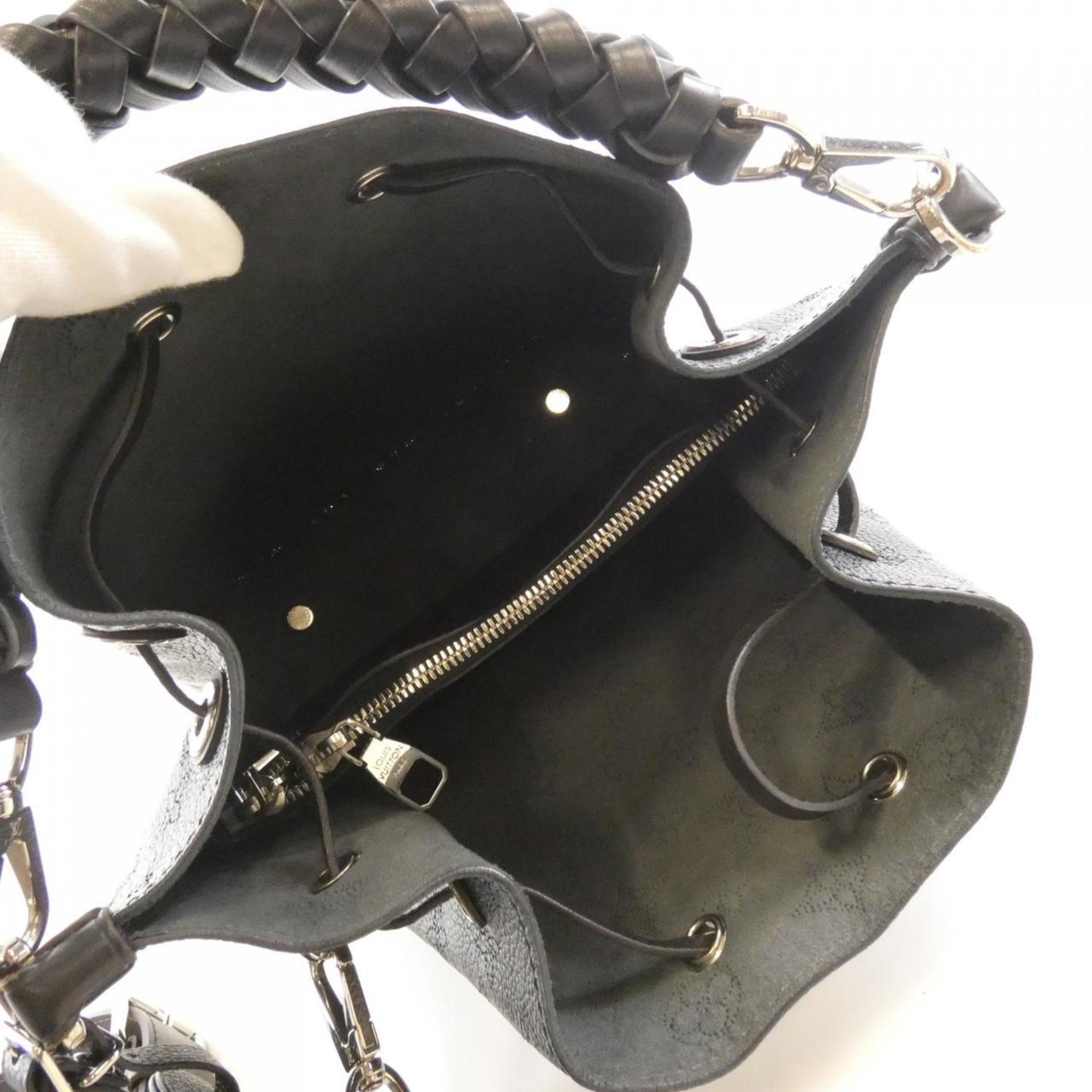 Louis Vuitton Black Leather Shoulder Bag