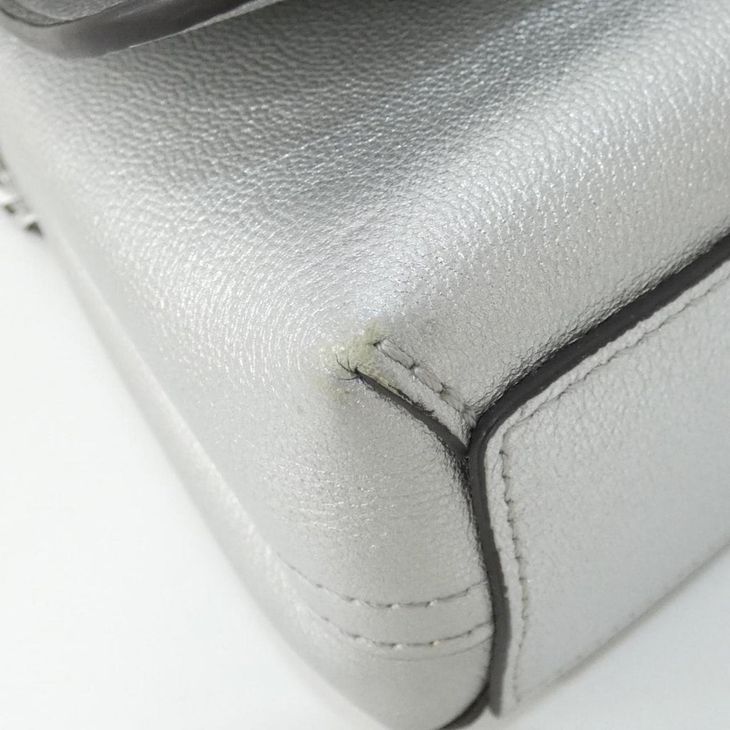 Louis Vuitton Silver Leather Handbag Shoulder Bag