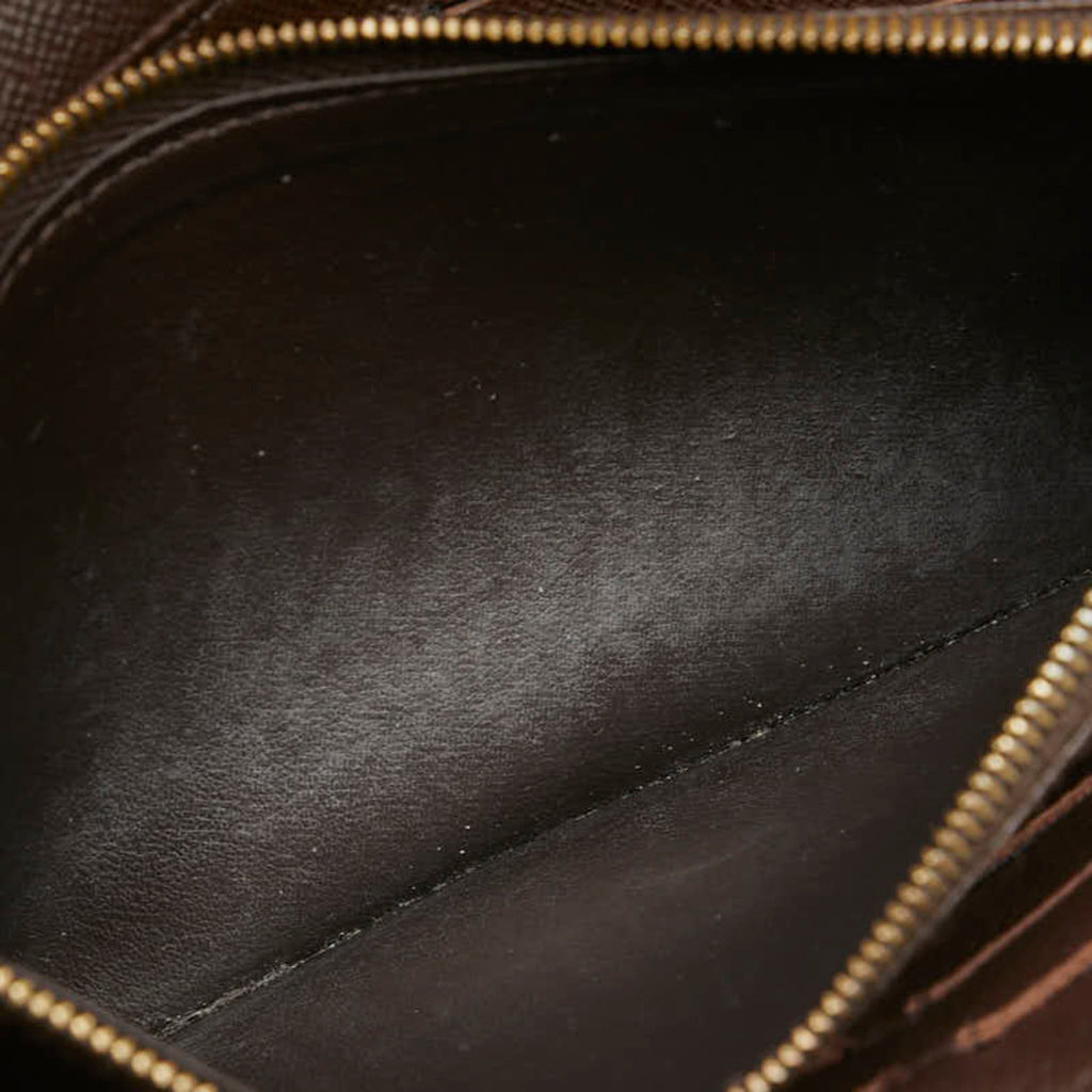Louis Vuitton Brown Pvc Leather Long Wallet (Tri-Fold)