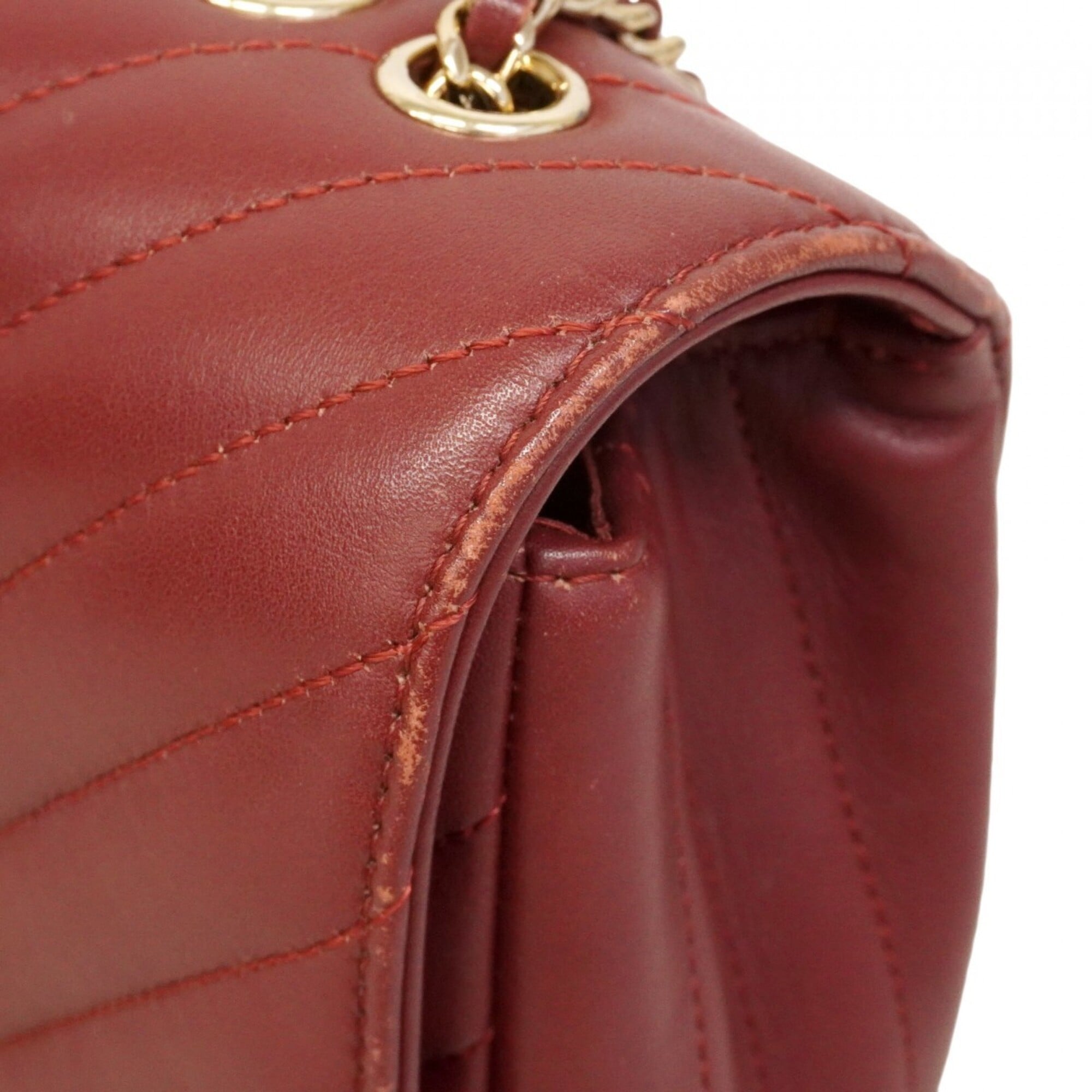 Chanel Bordeaux Leather Shoulder Bag