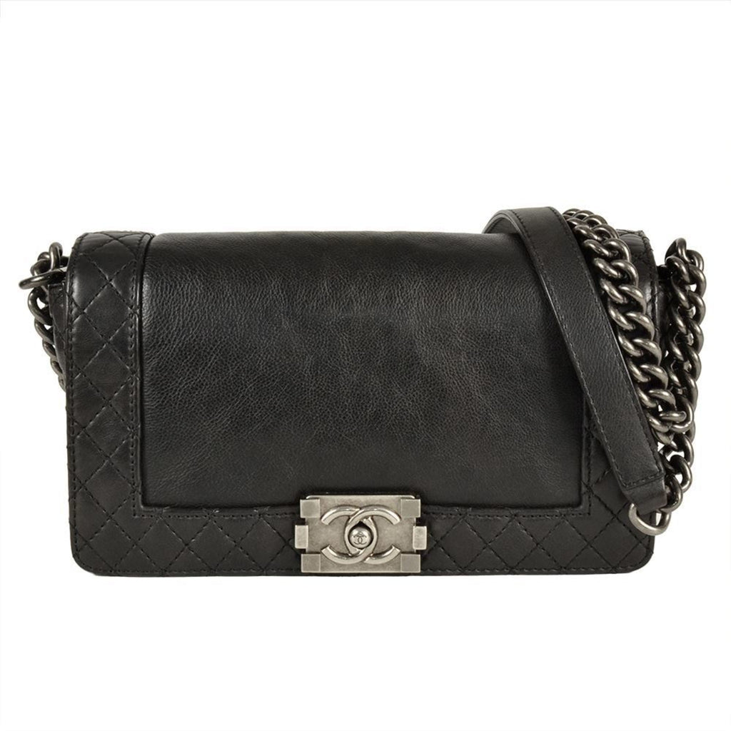 Chanel Black Leather Shoulder Bag
