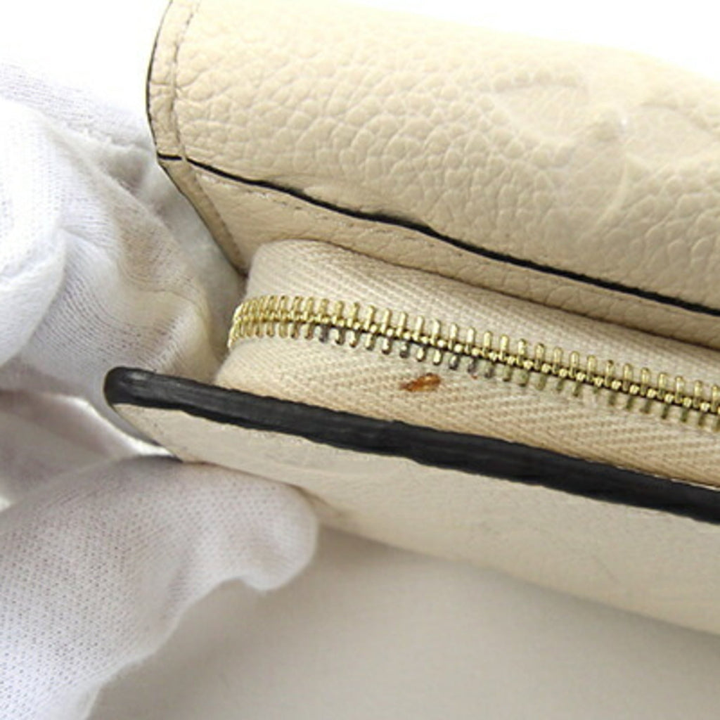 Louis Vuitton Ivory Monogram Empreinte Cuir Ombre Leather Wallet (Tri-Fold)