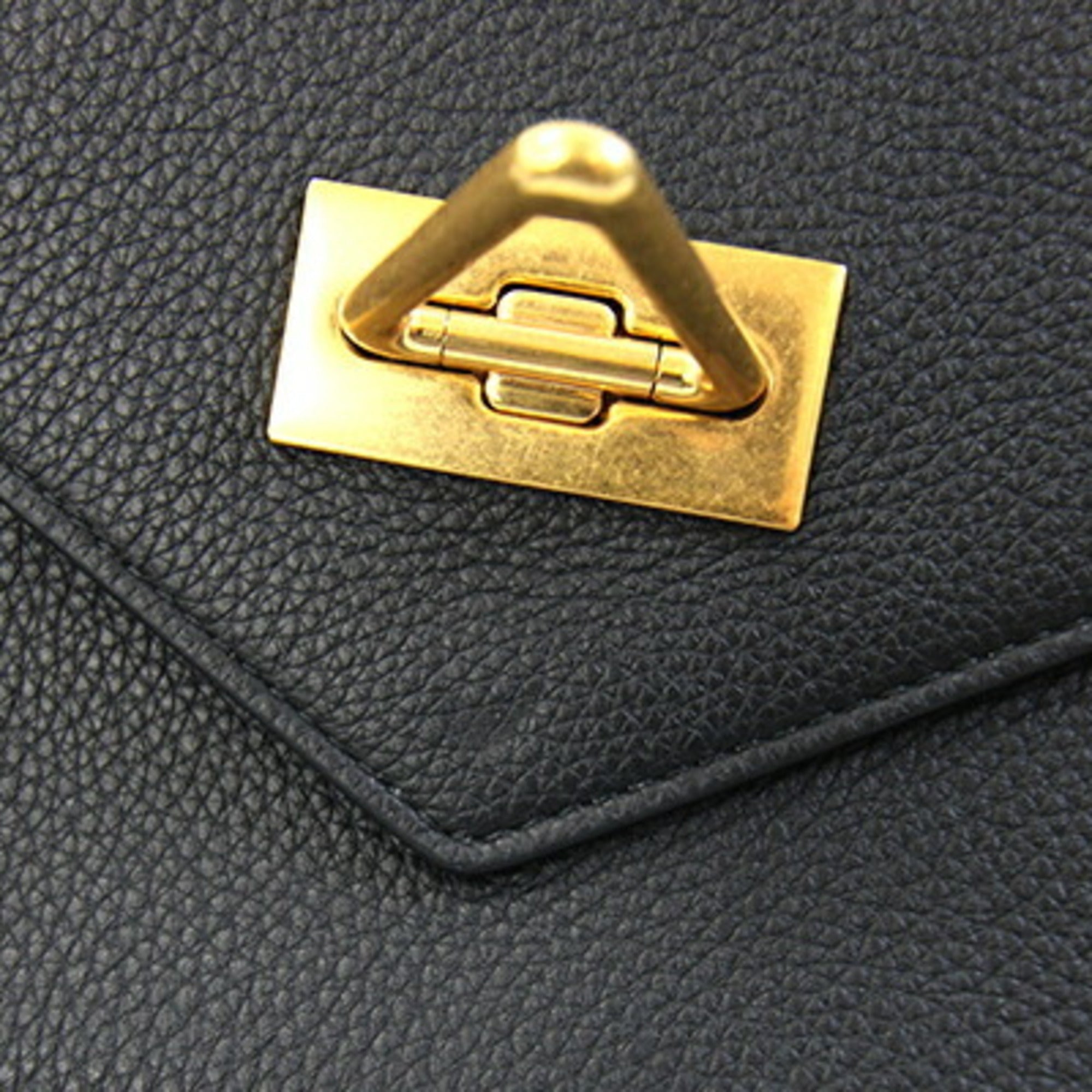 Bottega Veneta Black Leather Clutch Bag Pouch
