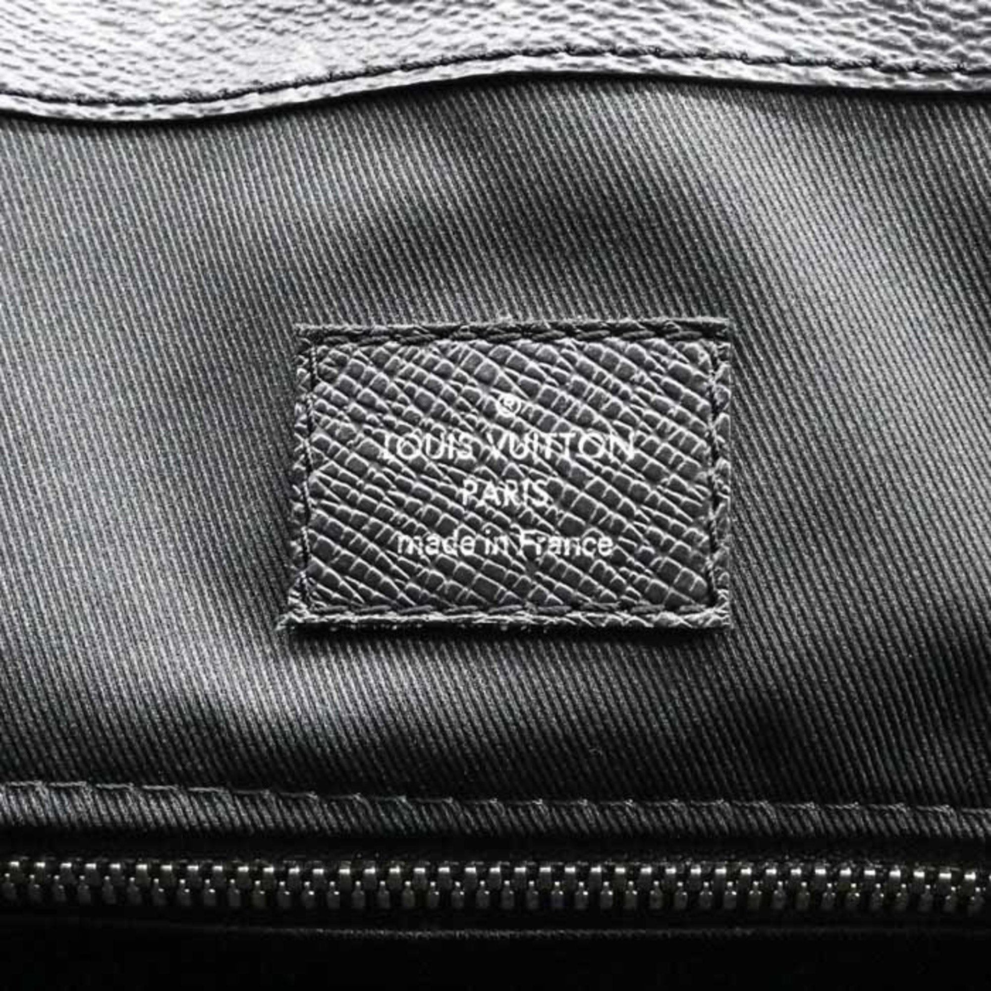 Louis Vuitton Black Noir Taigarama Handbag Shoulder Bag Tote Bag