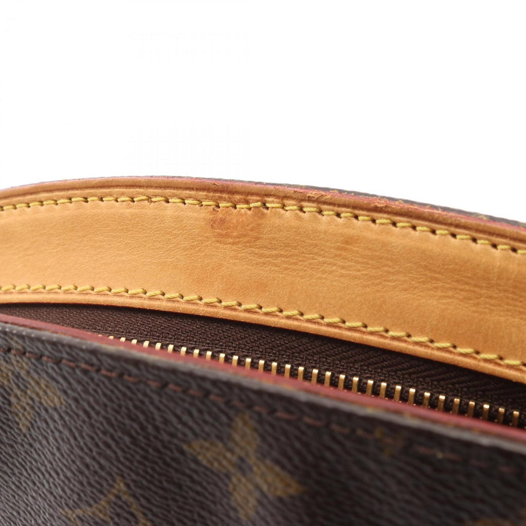 Louis Vuitton Brown Coated Canvas Leather Shoulder Bag