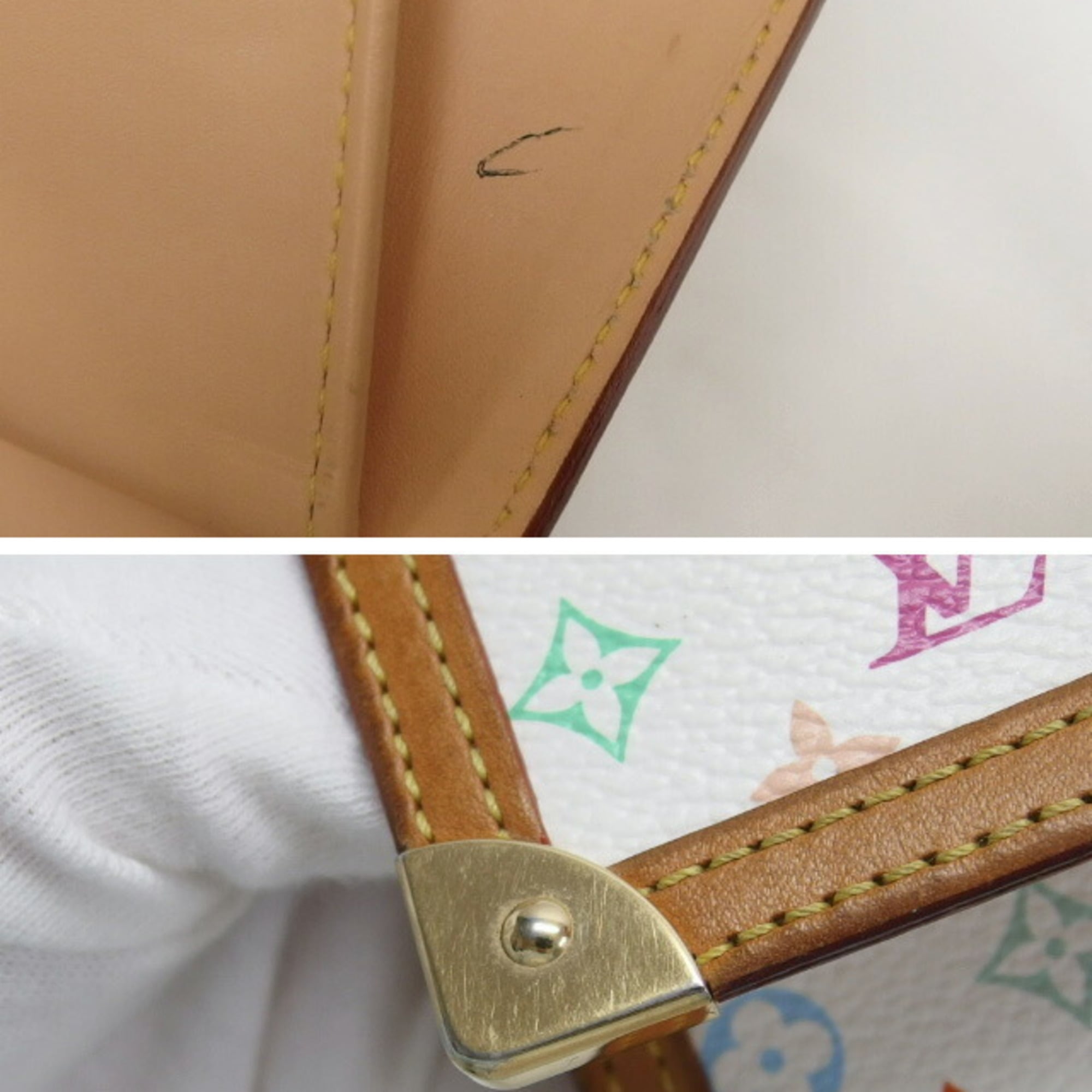 Louis Vuitton Blanc Monogram Multicolore Canvas Long Wallet (Tri-Fold)