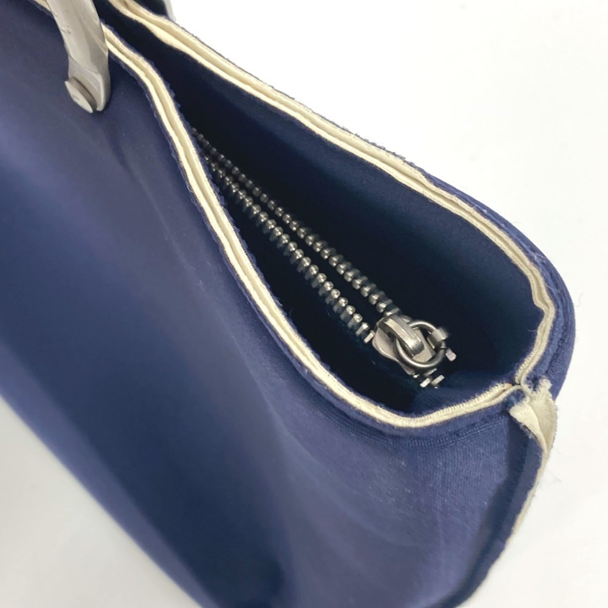Chanel Navy Polyamide Handbag Tote Bag