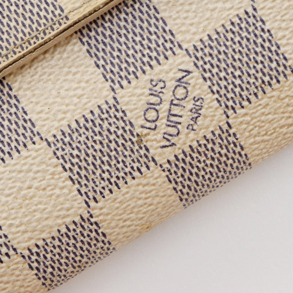 Louis Vuitton White Damier Azur Canvas Long Wallet (Tri-Fold)