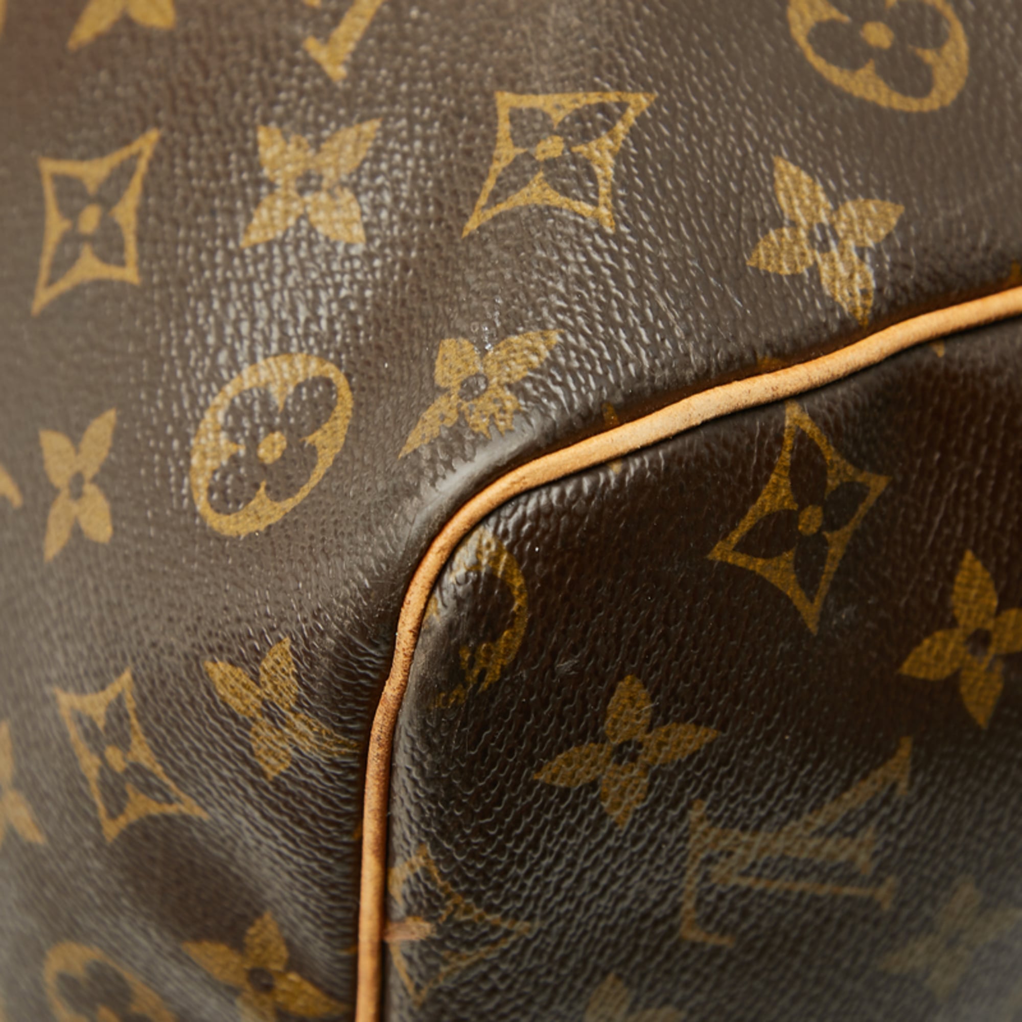 Louis Vuitton Monogram Brown Pvc Leather Boston Bag Shoulder Bag