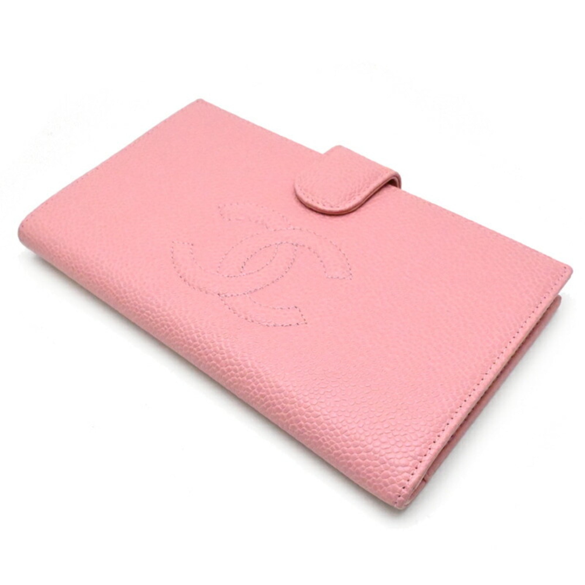 Chanel Pink Grained Calfskin Wallet (Bi-Fold)