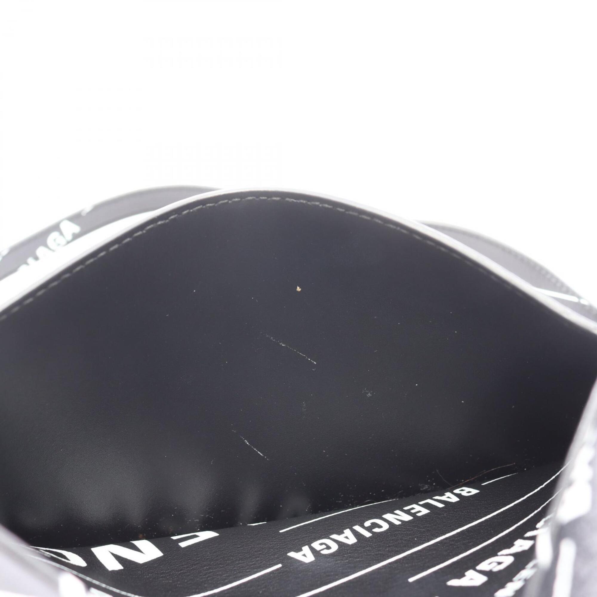 Balenciaga Black White Leather Shoulder