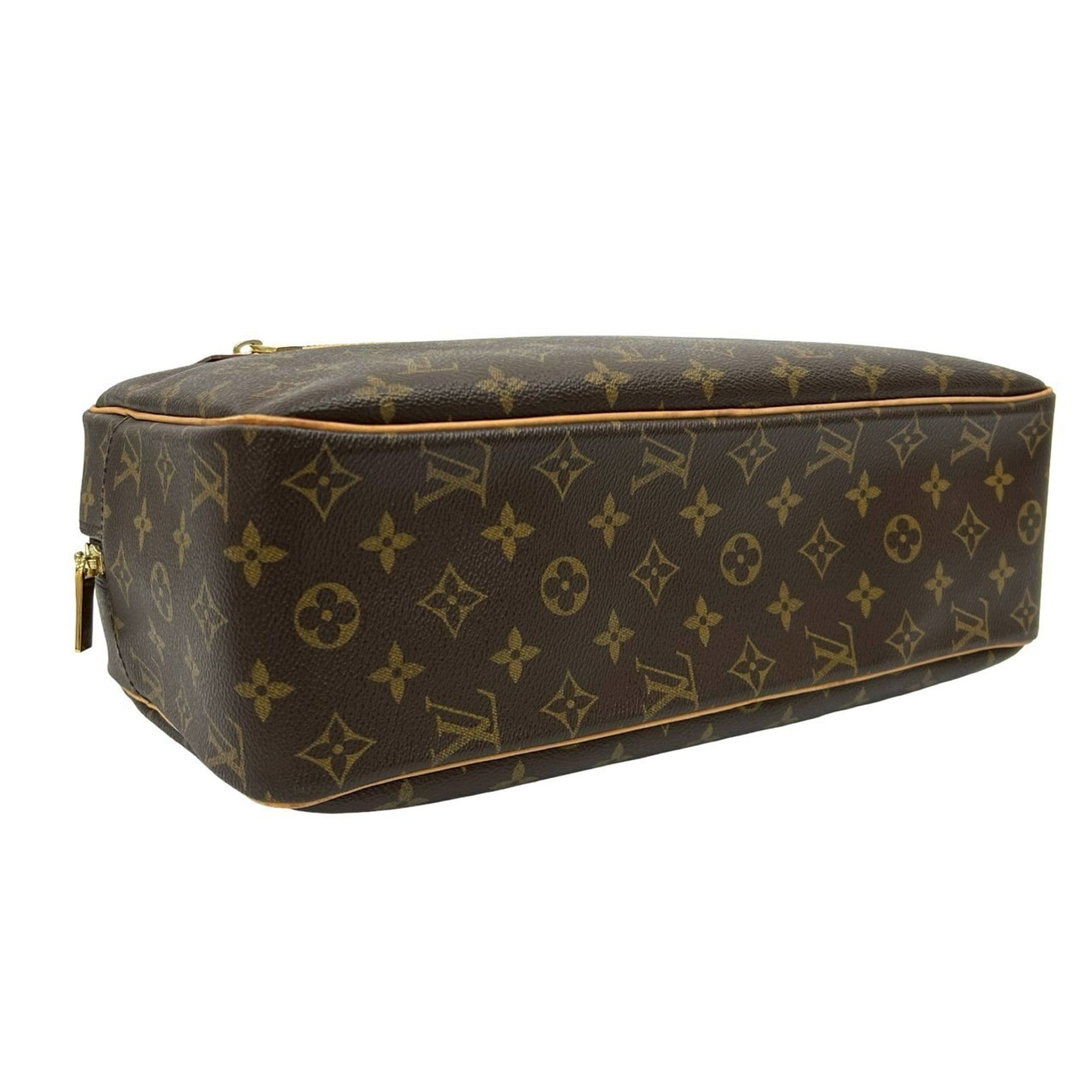 Louis Vuitton Brown Leather Pvc Shoulder Bag Tote Bag