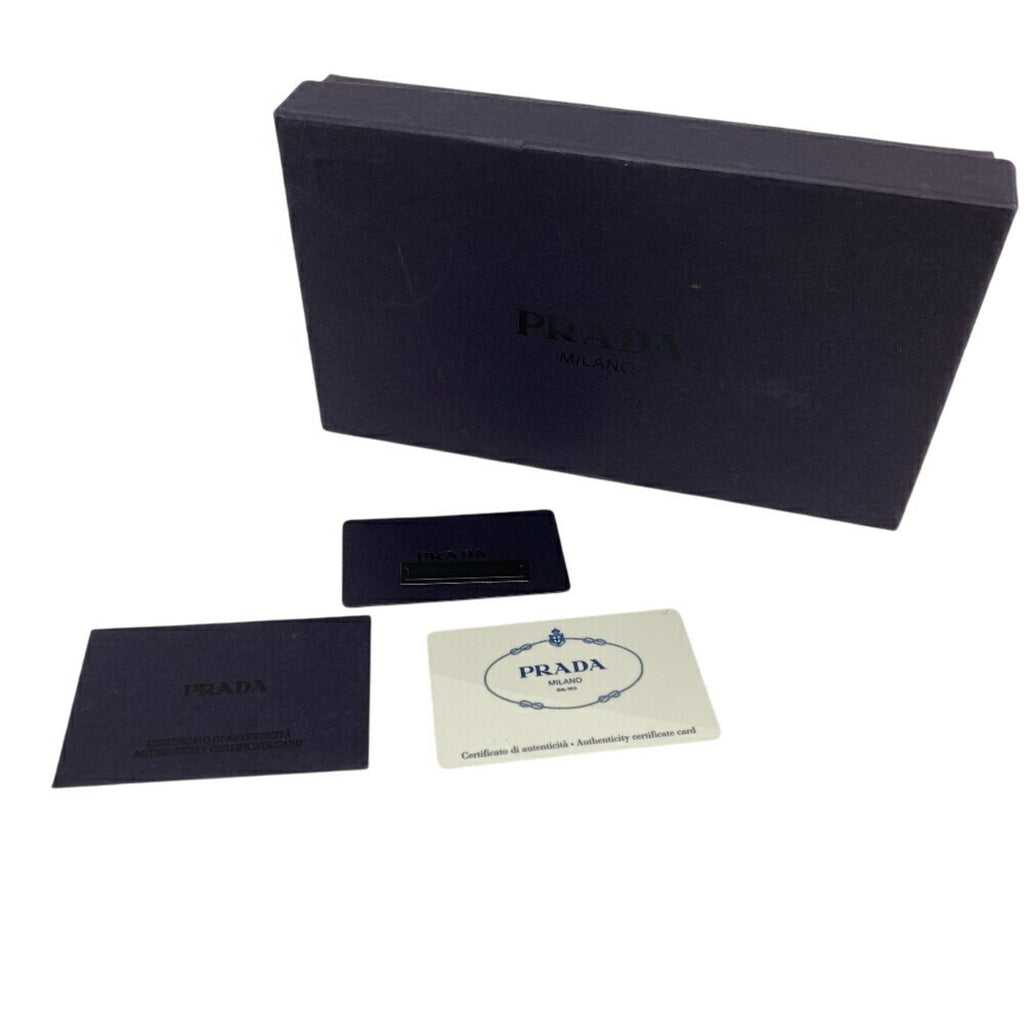 Prada Blue Leather Wallet (Bi-Fold)