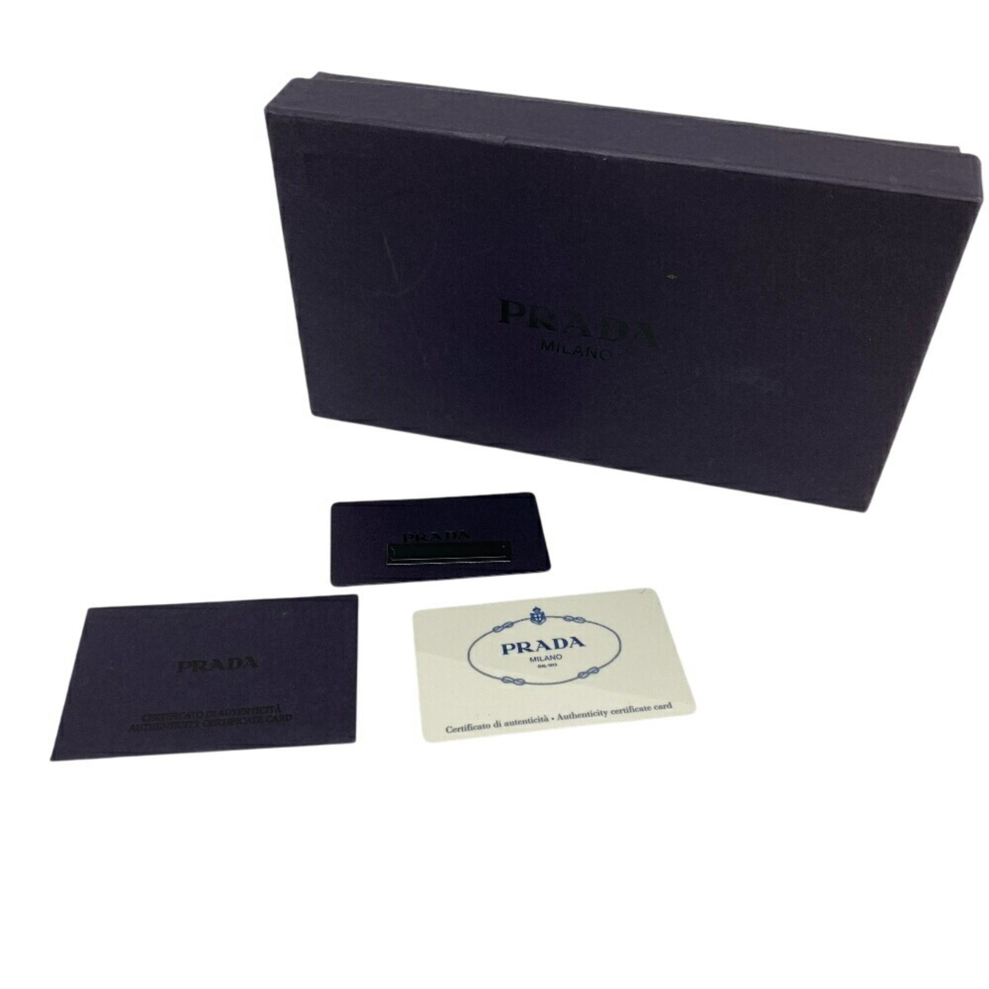Prada Blue Leather Wallet (Bi-Fold)