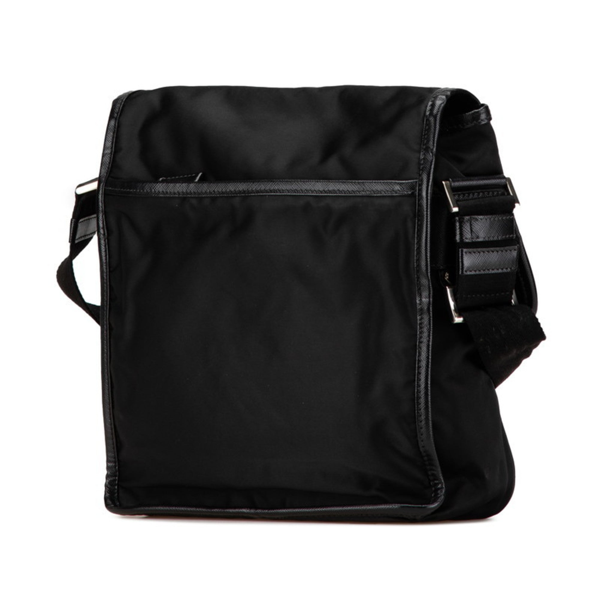 Prada Black Nylon Leather Shoulder Bag