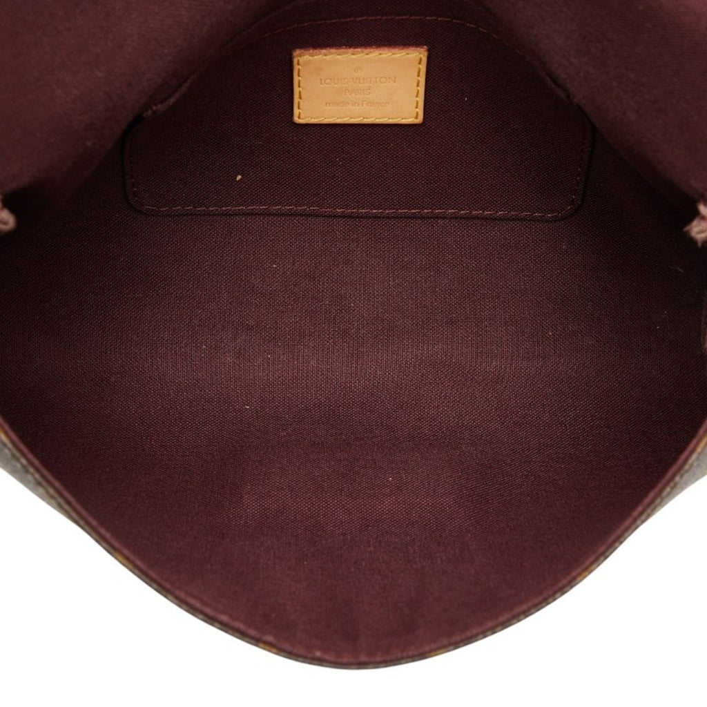 Louis Vuitton Brown Pvc Leather Handbag Shoulder Bag