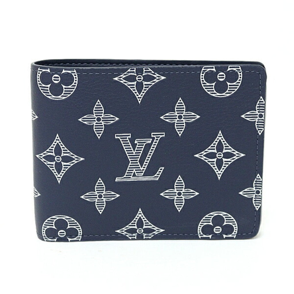 Louis Vuitton Navy Blue Monogram Shadow Wallet