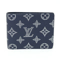 Louis Vuitton Navy Blue Monogram Shadow Wallet