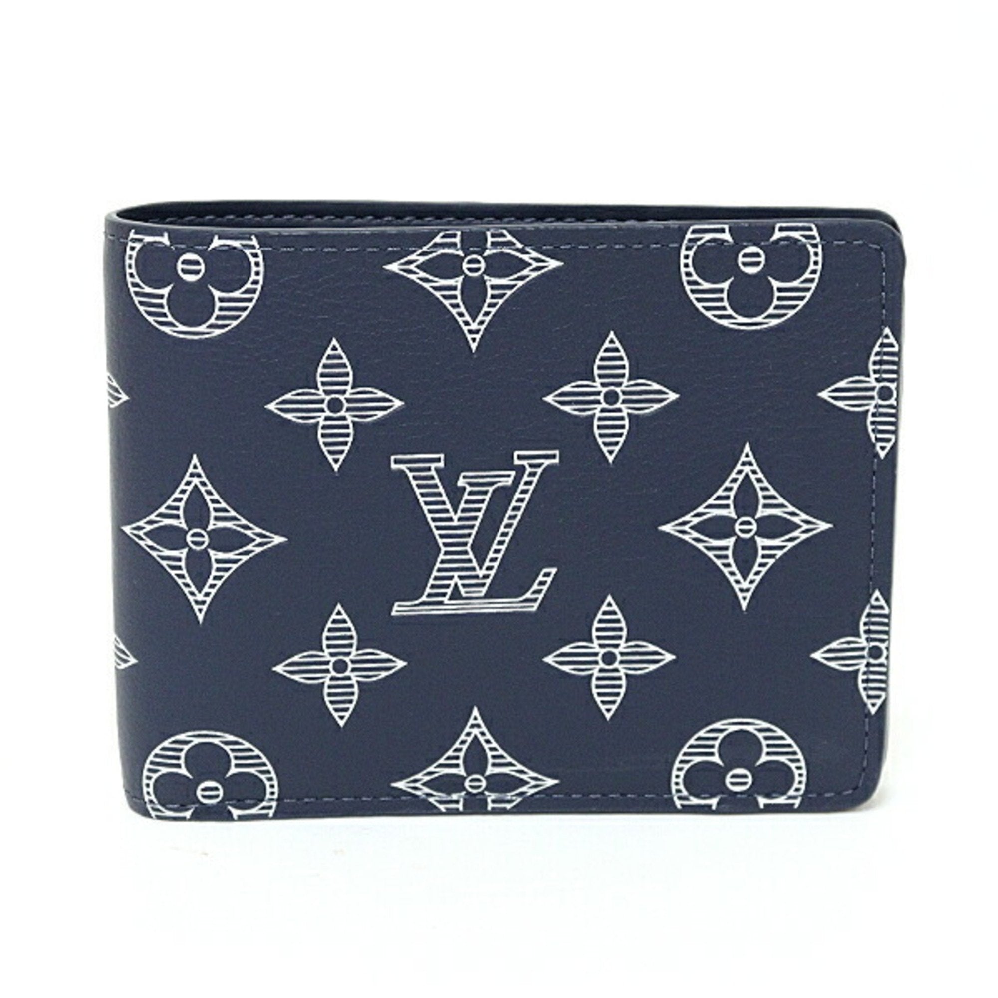 Louis Vuitton Navy Blue Monogram Shadow Wallet