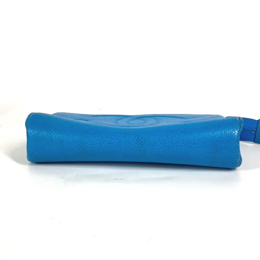 Chanel Blue Caviar Leather Pouch