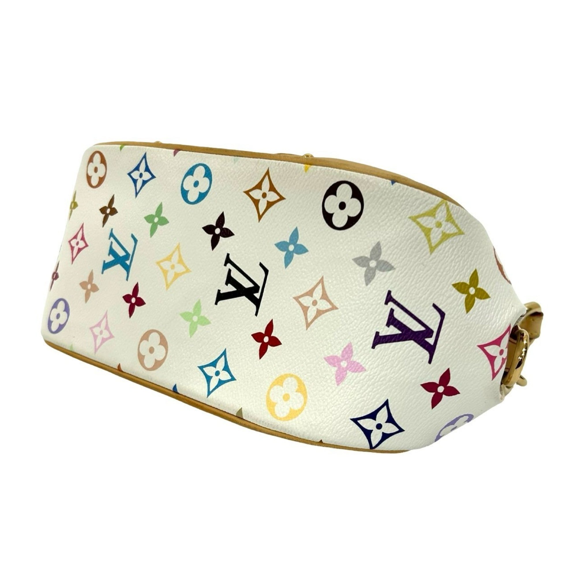 Louis Vuitton White Leather Pvc Shoulder Bag