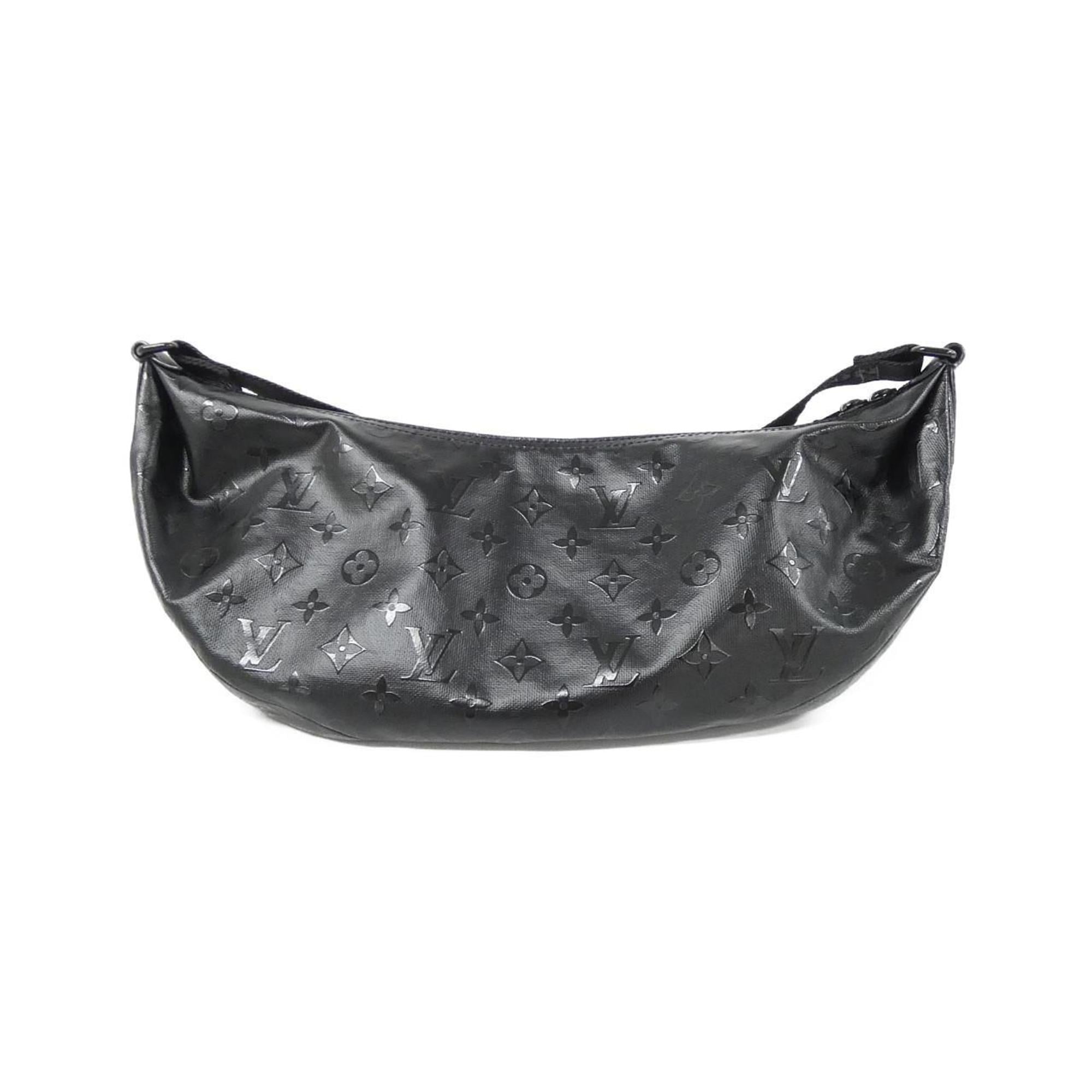 Louis Vuitton Black Coated Canvas Handbag Shoulder Bag