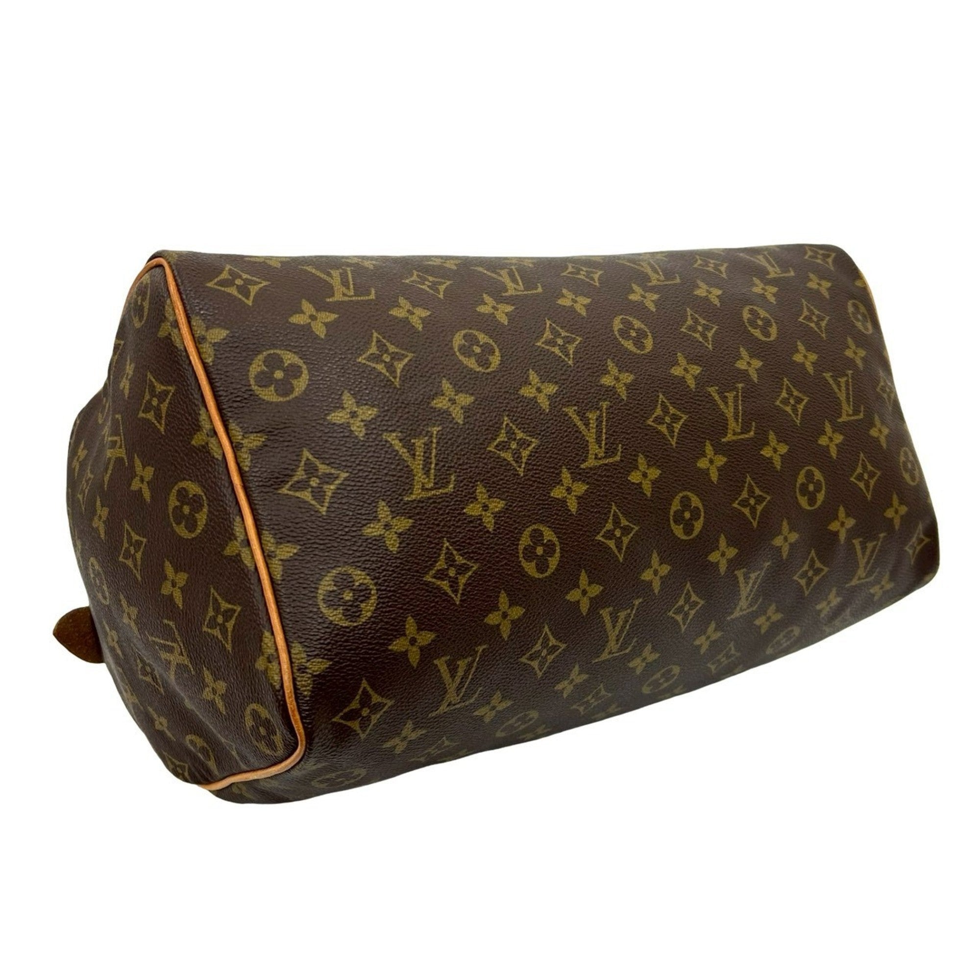 Louis Vuitton Brown Leather Pvc Boston Bag Handbag