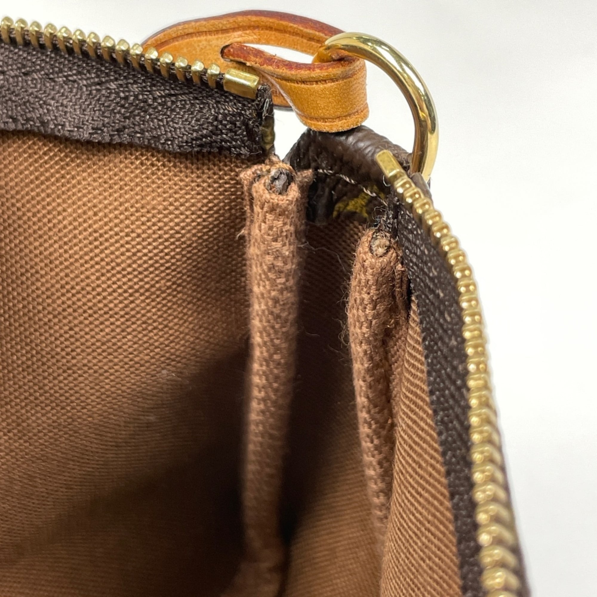 Louis Vuitton Brown Khaki Monogram Graffiti Pochette Pouch