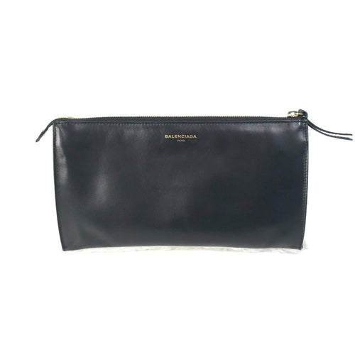 Balenciaga Black Leather Clutch