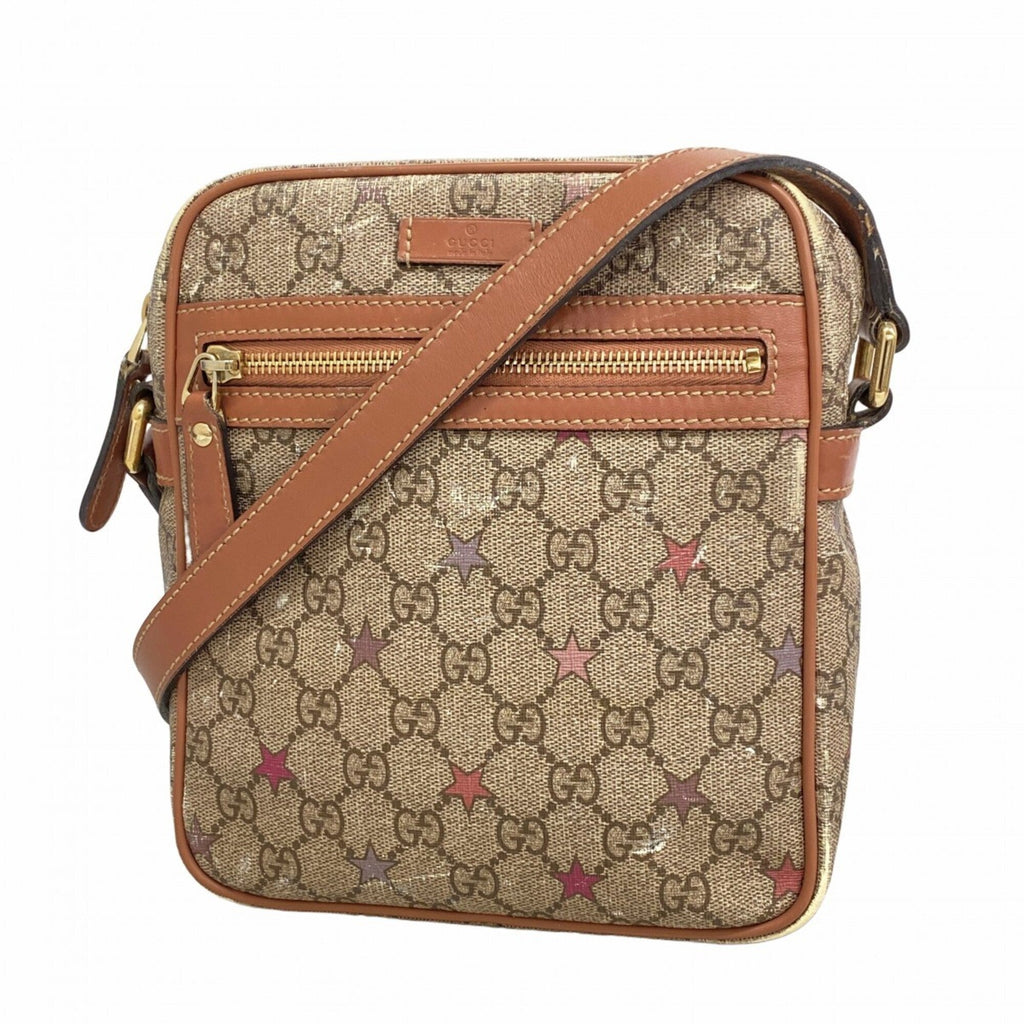 Gucci Brown Pink Pvc Shoulder Bag (Pre-Owned)