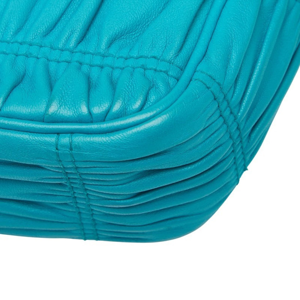 Prada Blue Leather Shoulder Bag