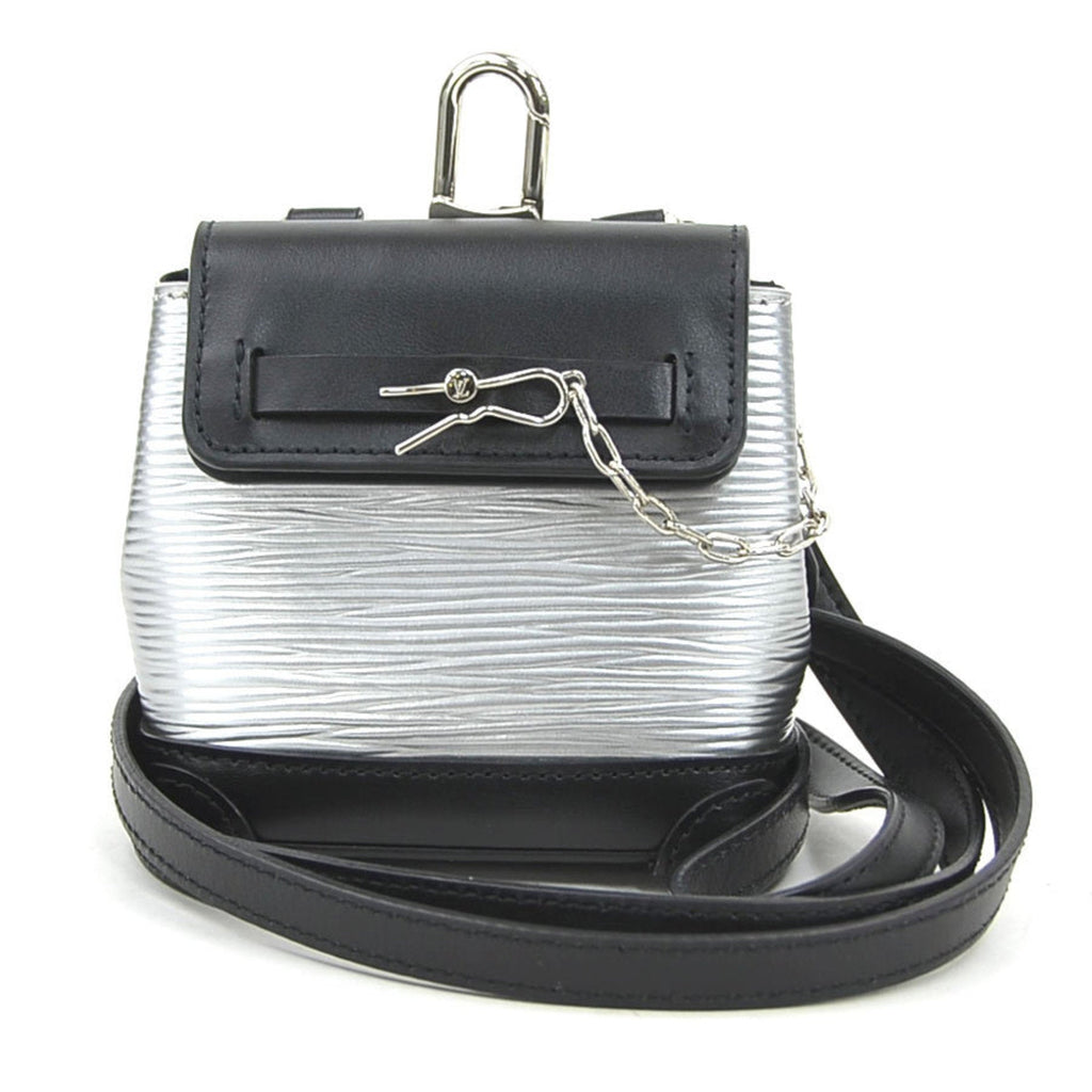 Louis Vuitton Black Silver Epi Leather Shoulder Bag