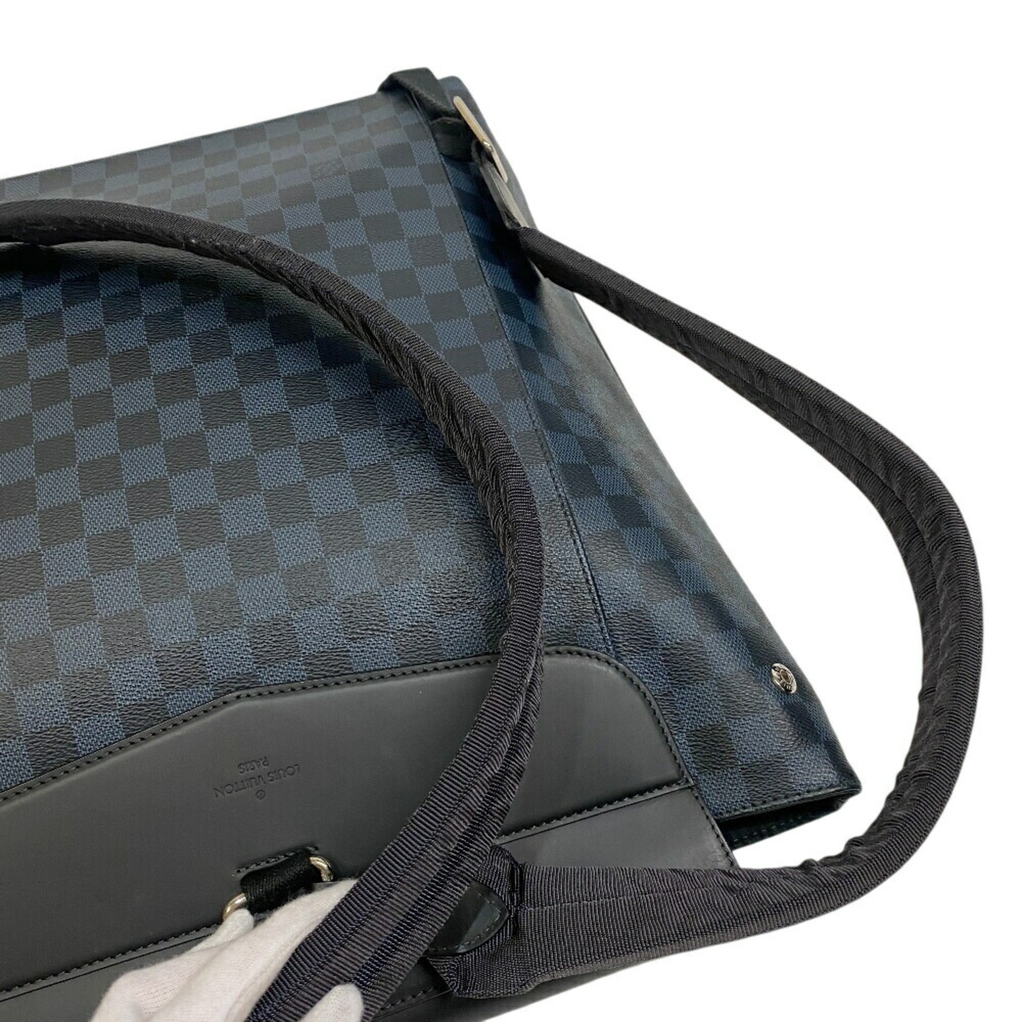Louis Vuitton Damier Cobalt Gray Leather Backpack