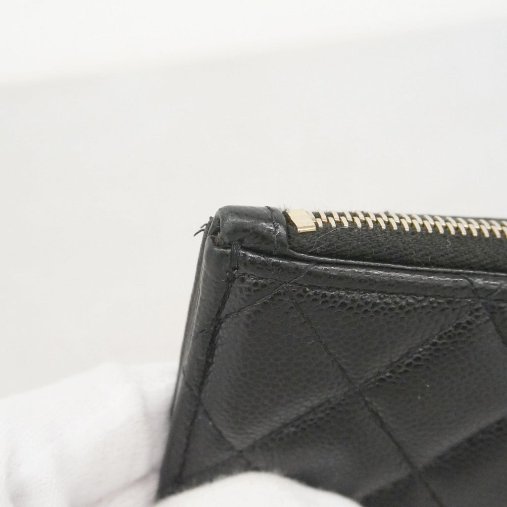 Chanel Black Grained Calfskin Coin Purse/Coin Case