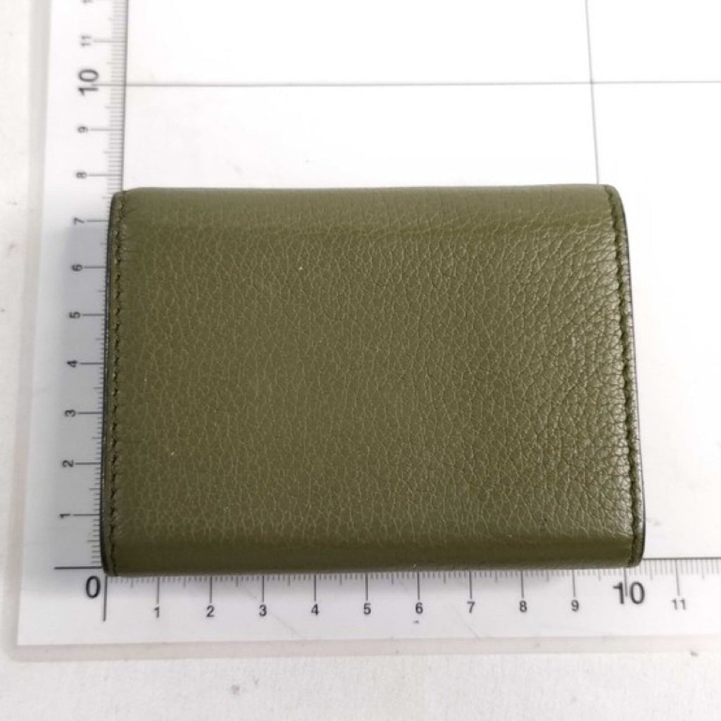 Gucci Green Leather Wallet (Tri-Fold) (Pre-Owned)