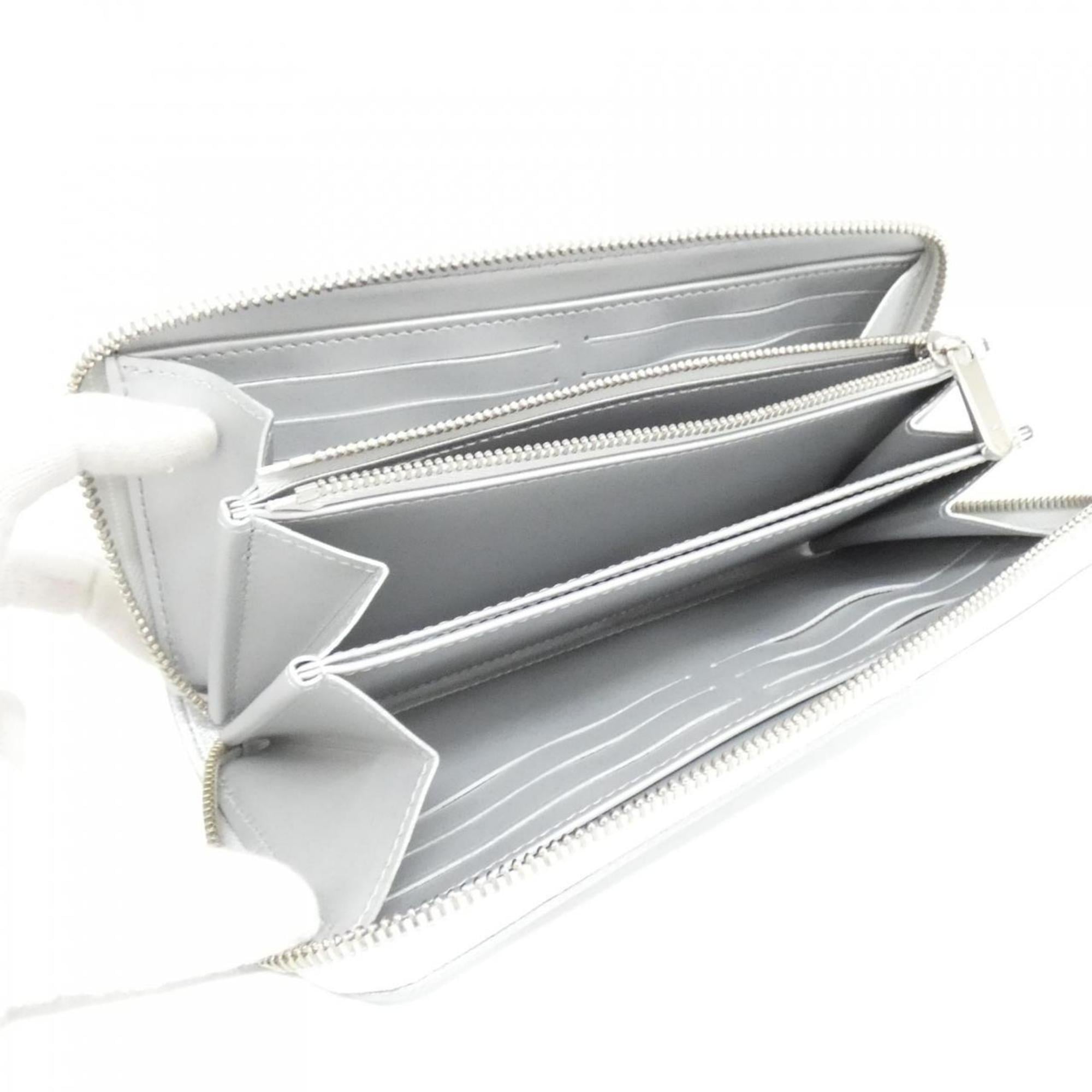 Louis Vuitton Silver Leather Long Wallet