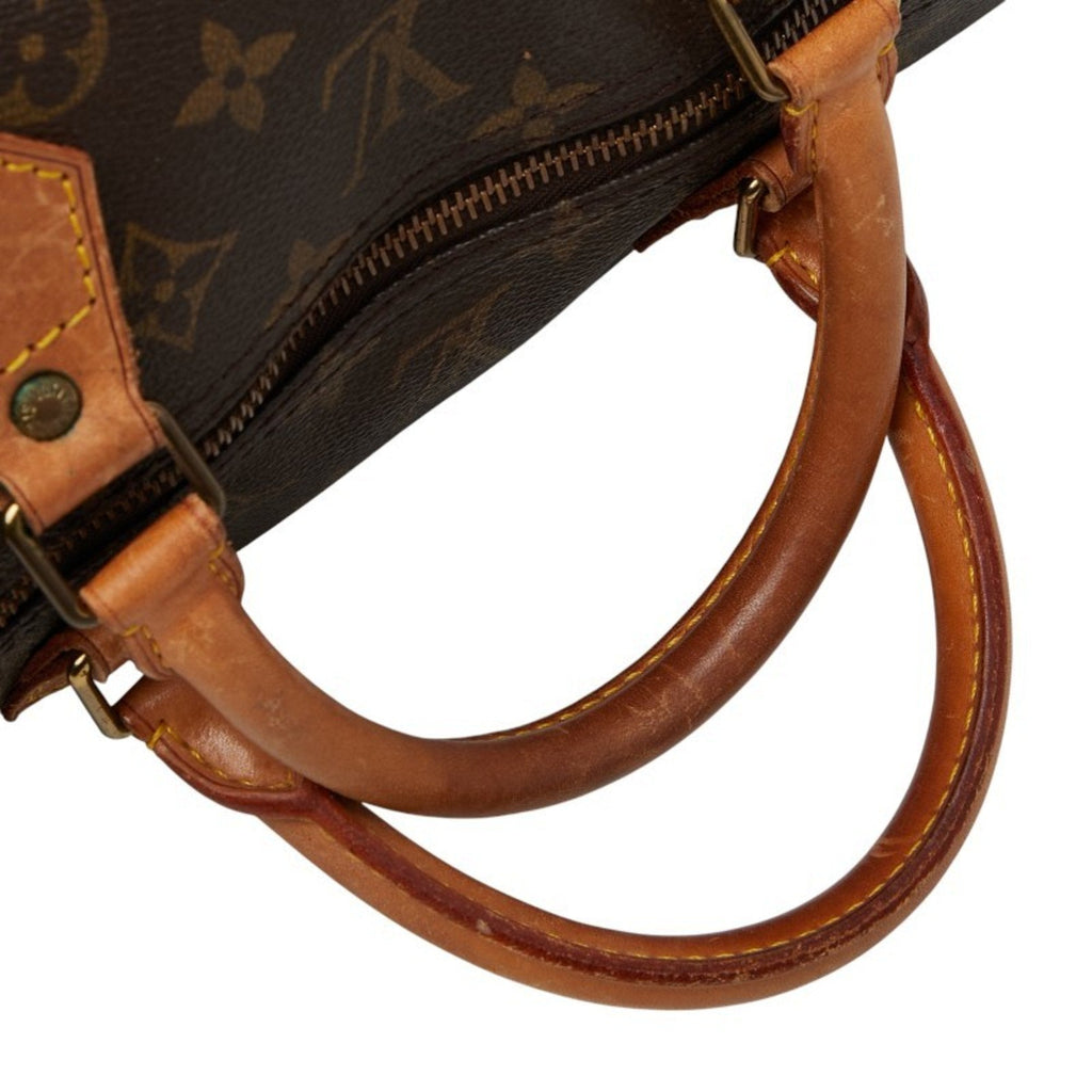 Louis Vuitton Brown Dark Brown Pvc Leather Boston Bag Handbag