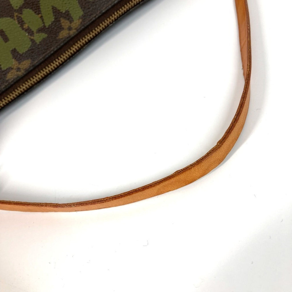 Louis Vuitton Khaki Monogram Graffiti Handbag Pochette Shoulder Bag