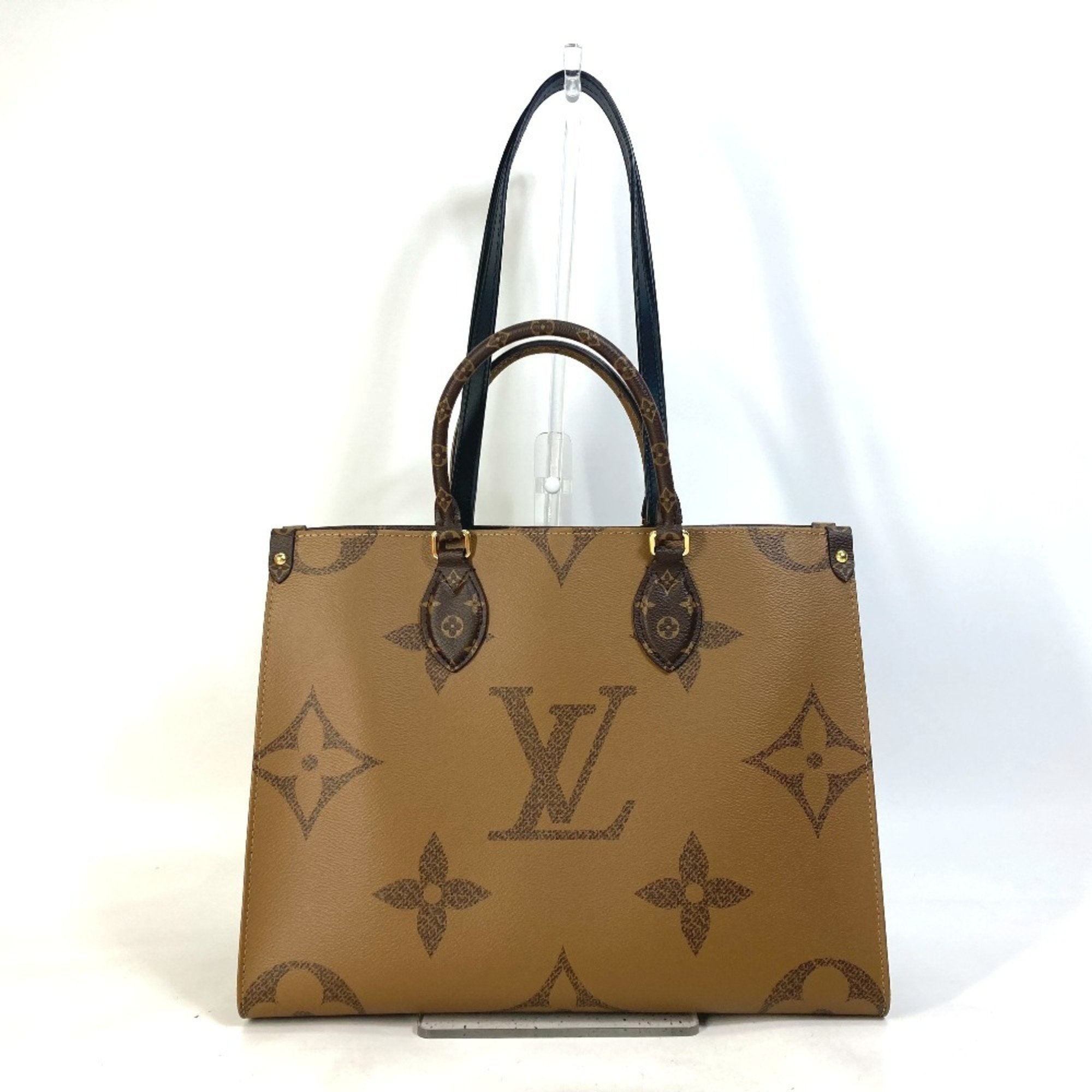 Louis Vuitton Beige Brown Monogram Shoulder Bag Tote Bag
