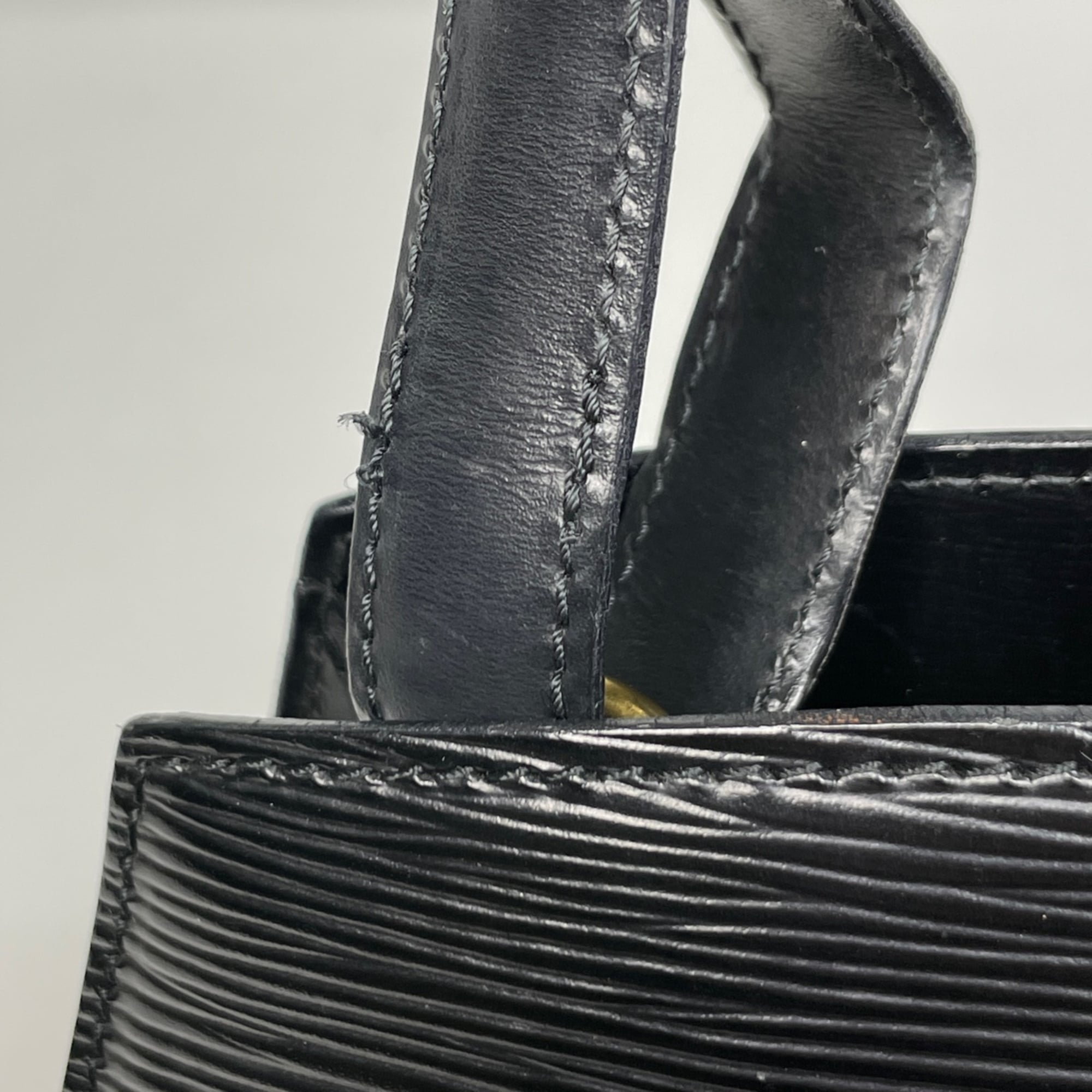 Louis Vuitton Black Noir Epi Leather Shoulder Bag