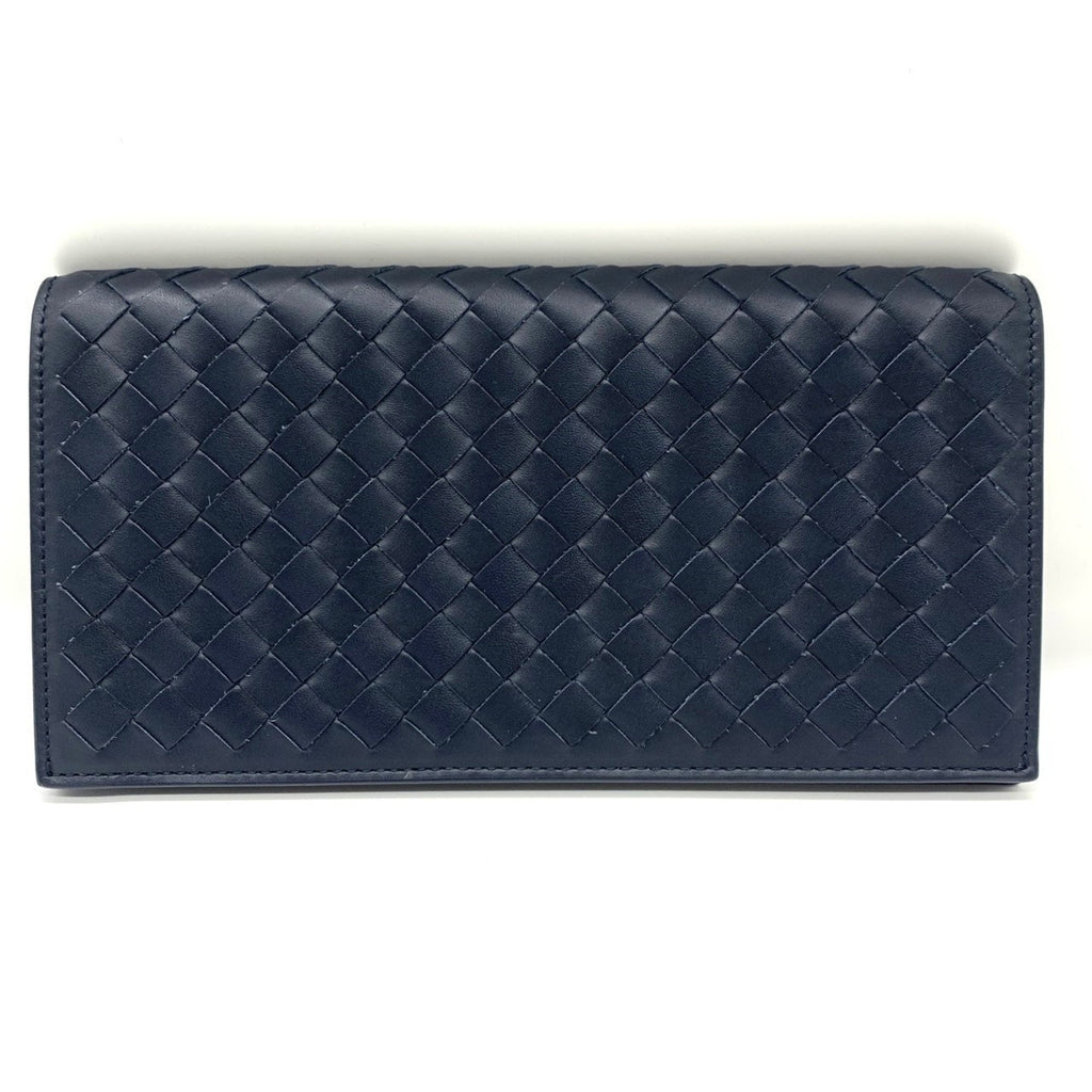 Bottega Veneta Intrecciato Navy Leather Bill Wallet (Bi-Fold)