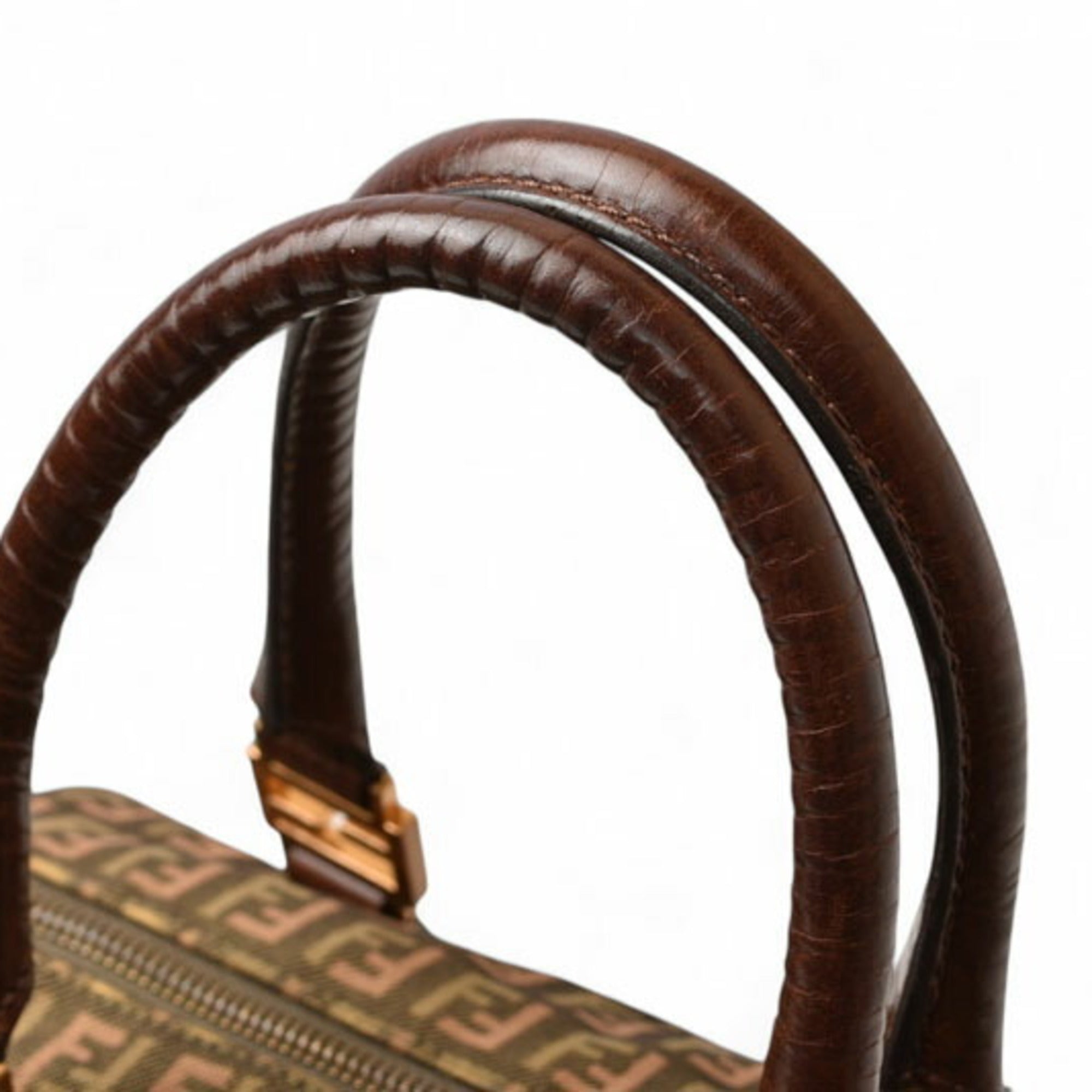 Fendi Zucca Khaki Brown Zucca Canvas Handbag
