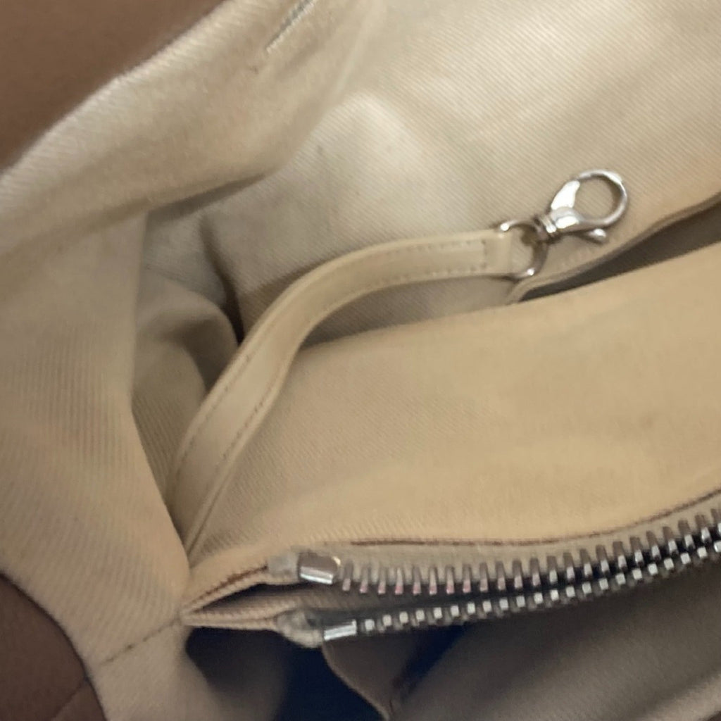Chanel Beige Grained Calfskin Shoulder Bag Tote Bag