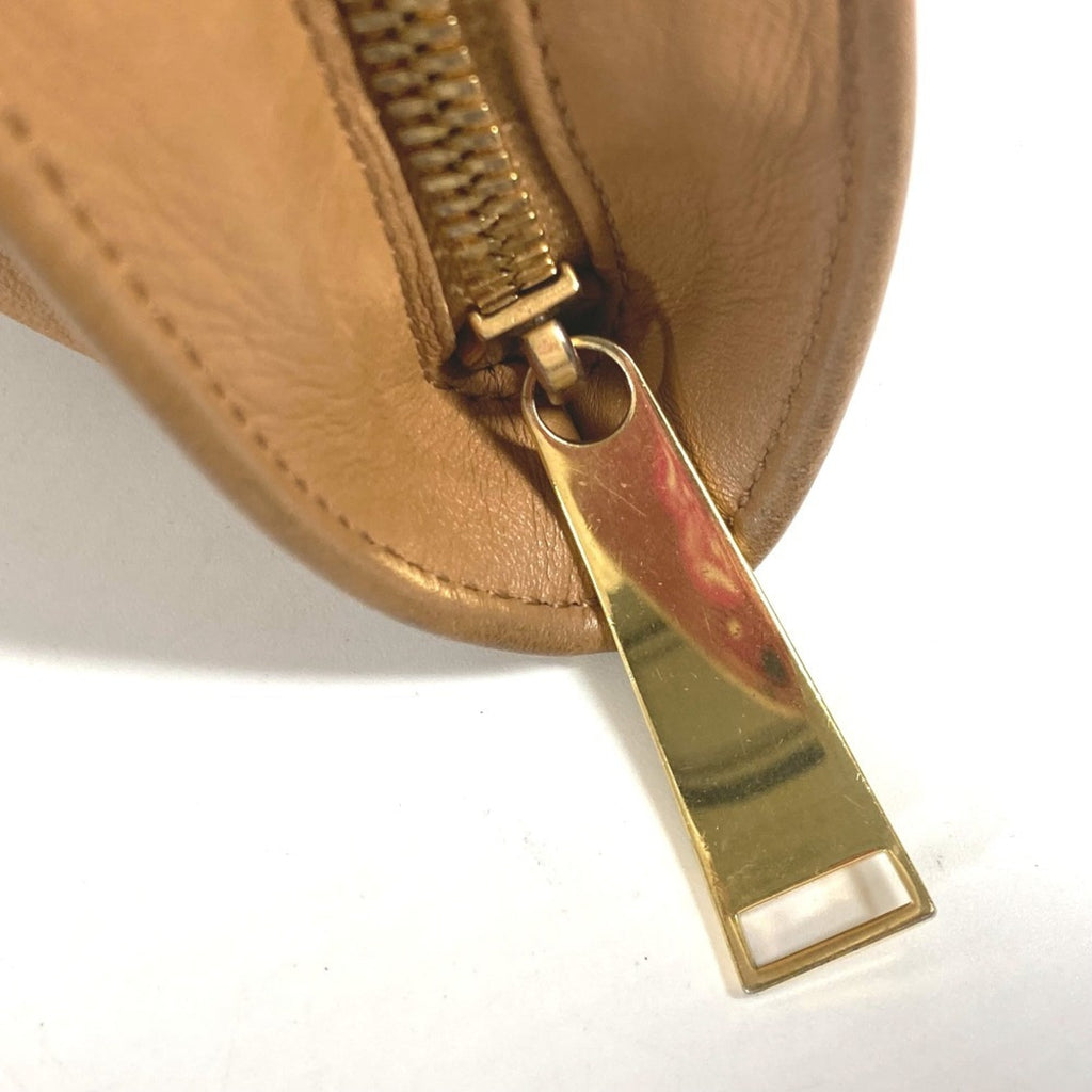Bottega Veneta Brown Camel Leather Clutch Bag Handbag Pouch