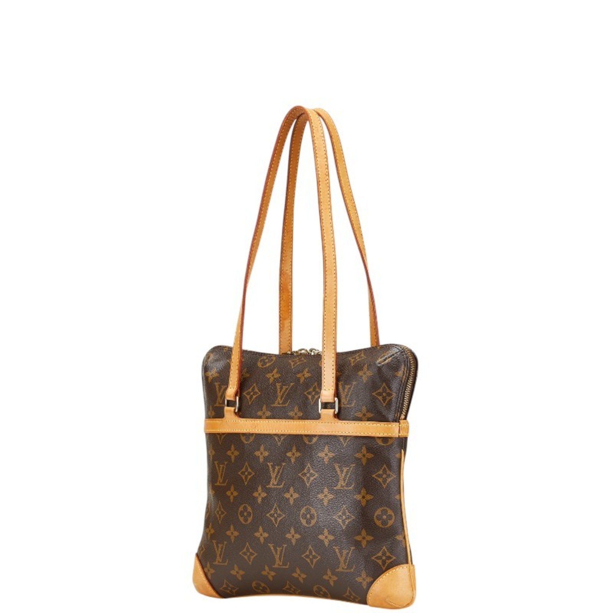 Louis Vuitton Brown Pvc Leather Handbag Shoulder Bag